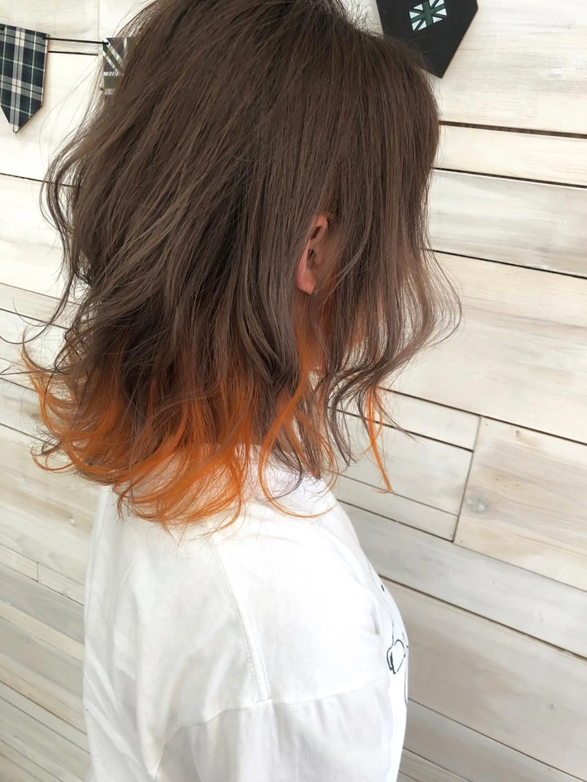 ミディアム カラー メンズカットグラデー ションカラー/ケイゴのヘアスタイル