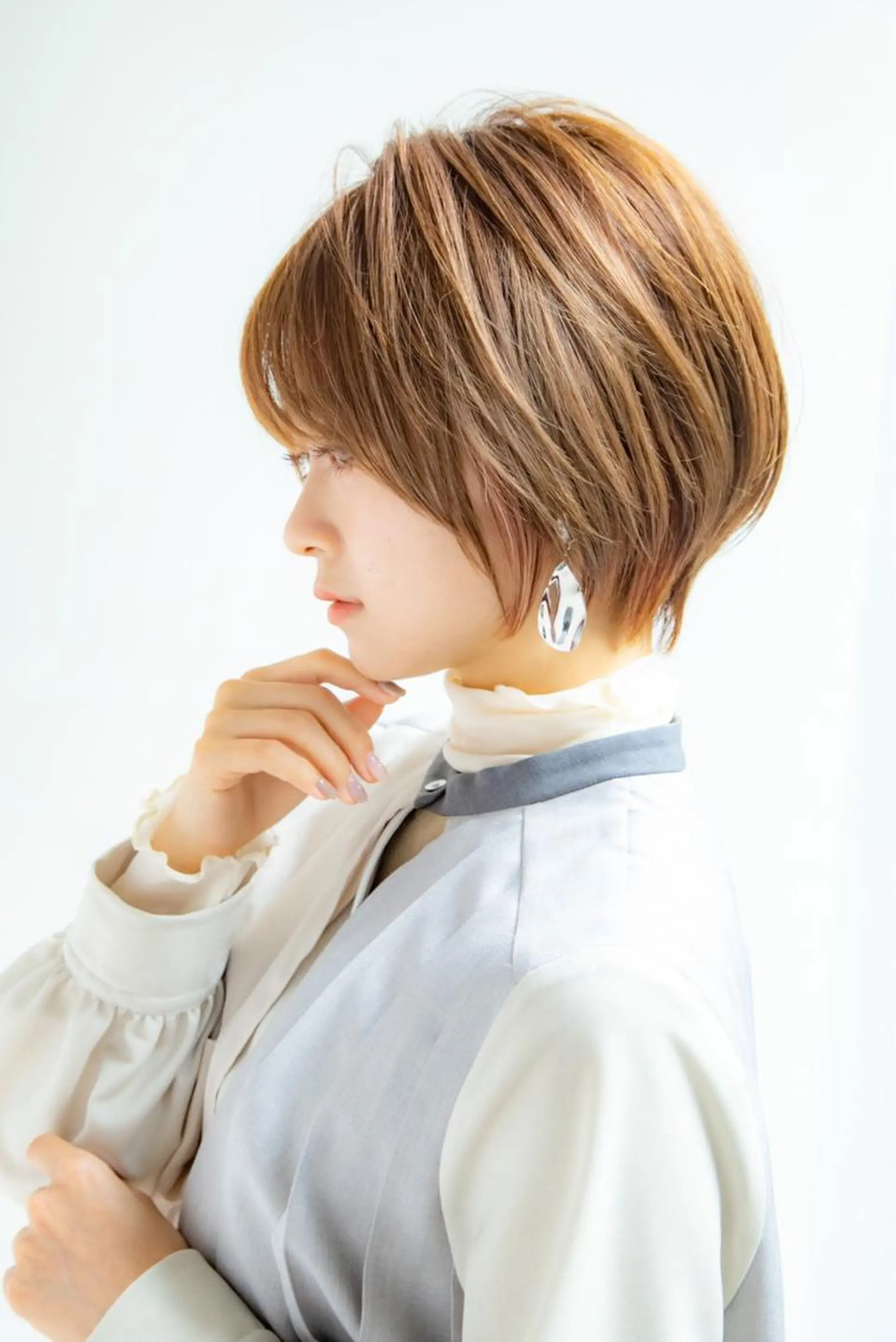 ショート カラー カット ヘアカラー トリートメント 縮毛/ショート/ ボブ/レイヤー/小原のヘアスタイル