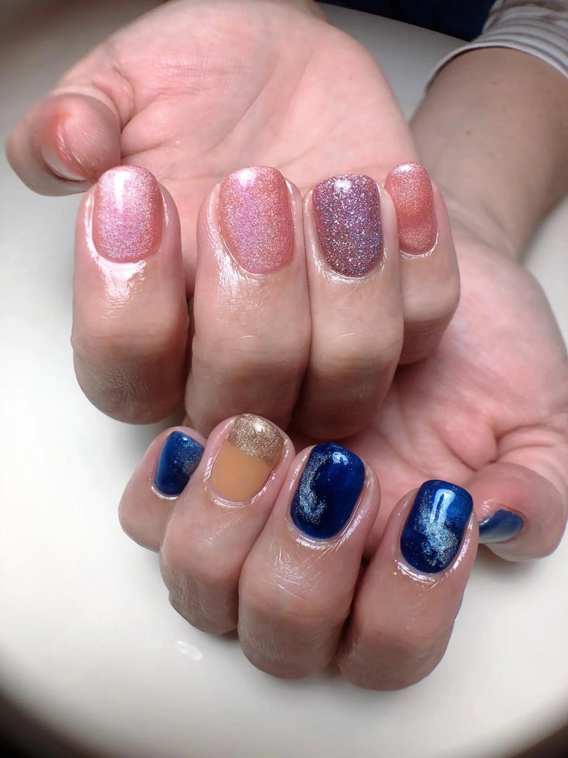 ネイル フラッシュネイル ジェルネイル マグネットネイル Nail ビ爪のネイルデザイン