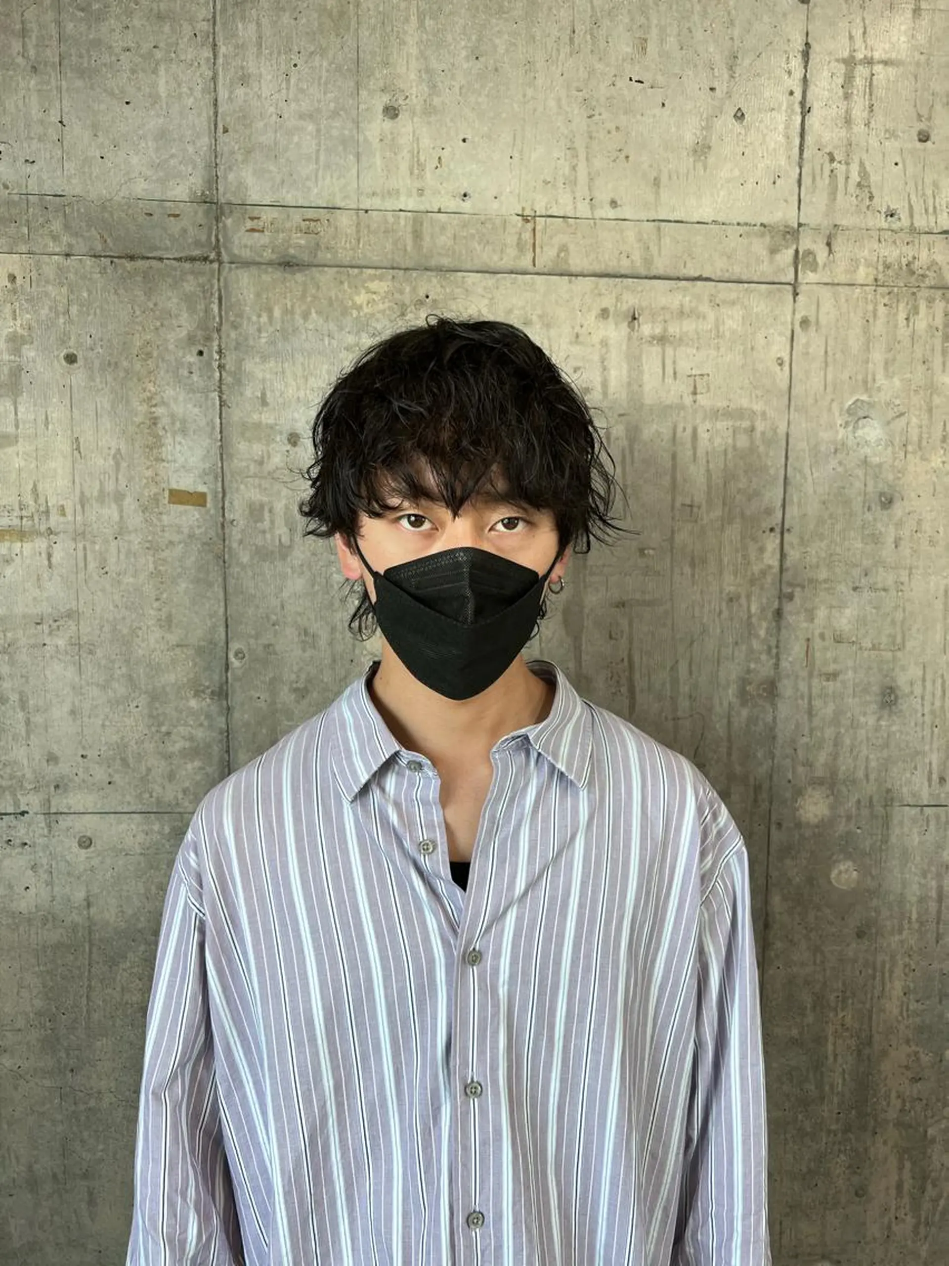 ショート カラー パーマ メンズ メンズパーマ メンズウルフカット ウルフカット カット メンズパーマ /SUNAOのヘアスタイル