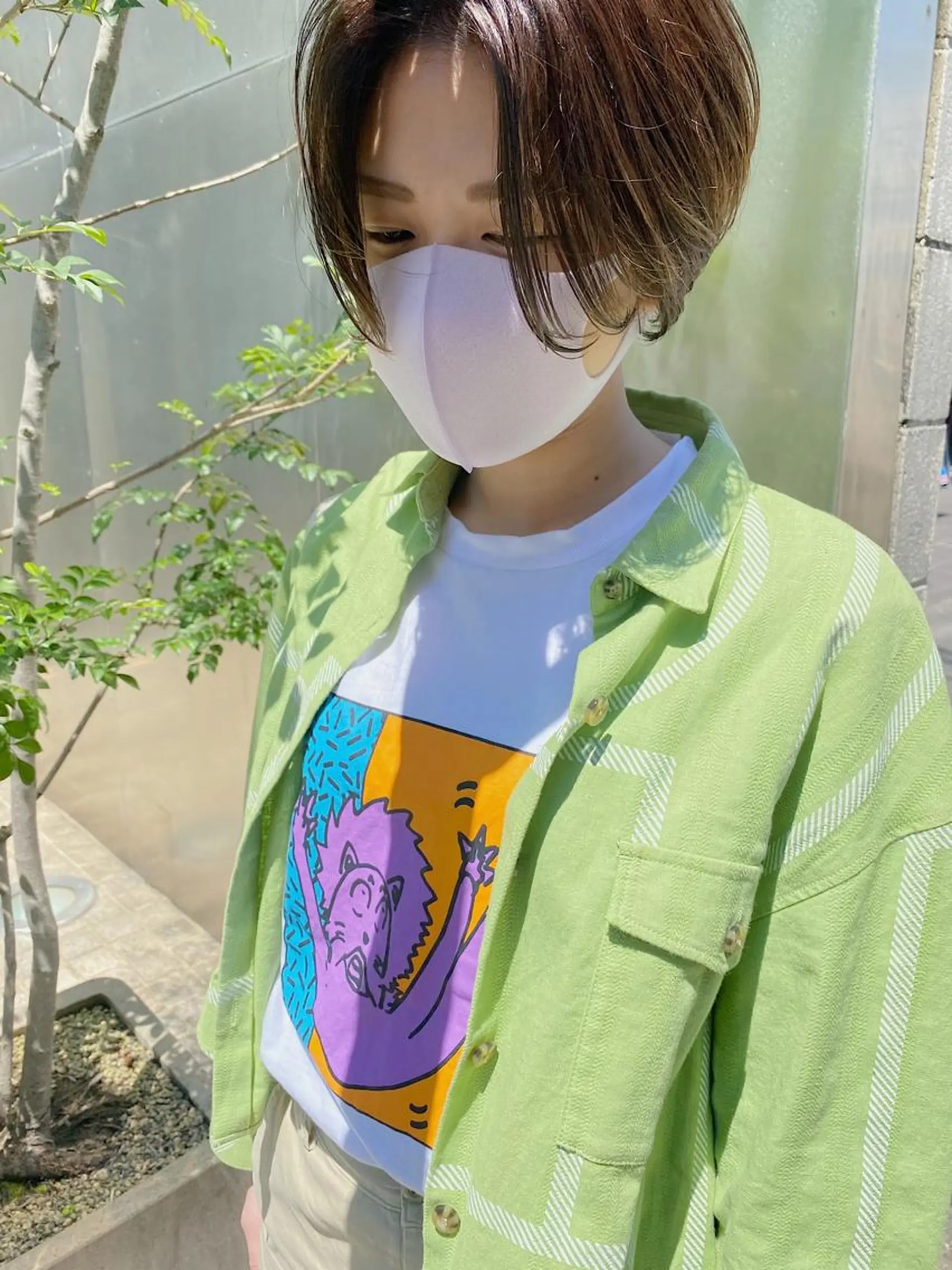 ショート カラー パーマ ヘアアレンジ カット ヘアカラー トリートメント umu.［韓国ヘア /ダウンパーマ］のヘアスタイル