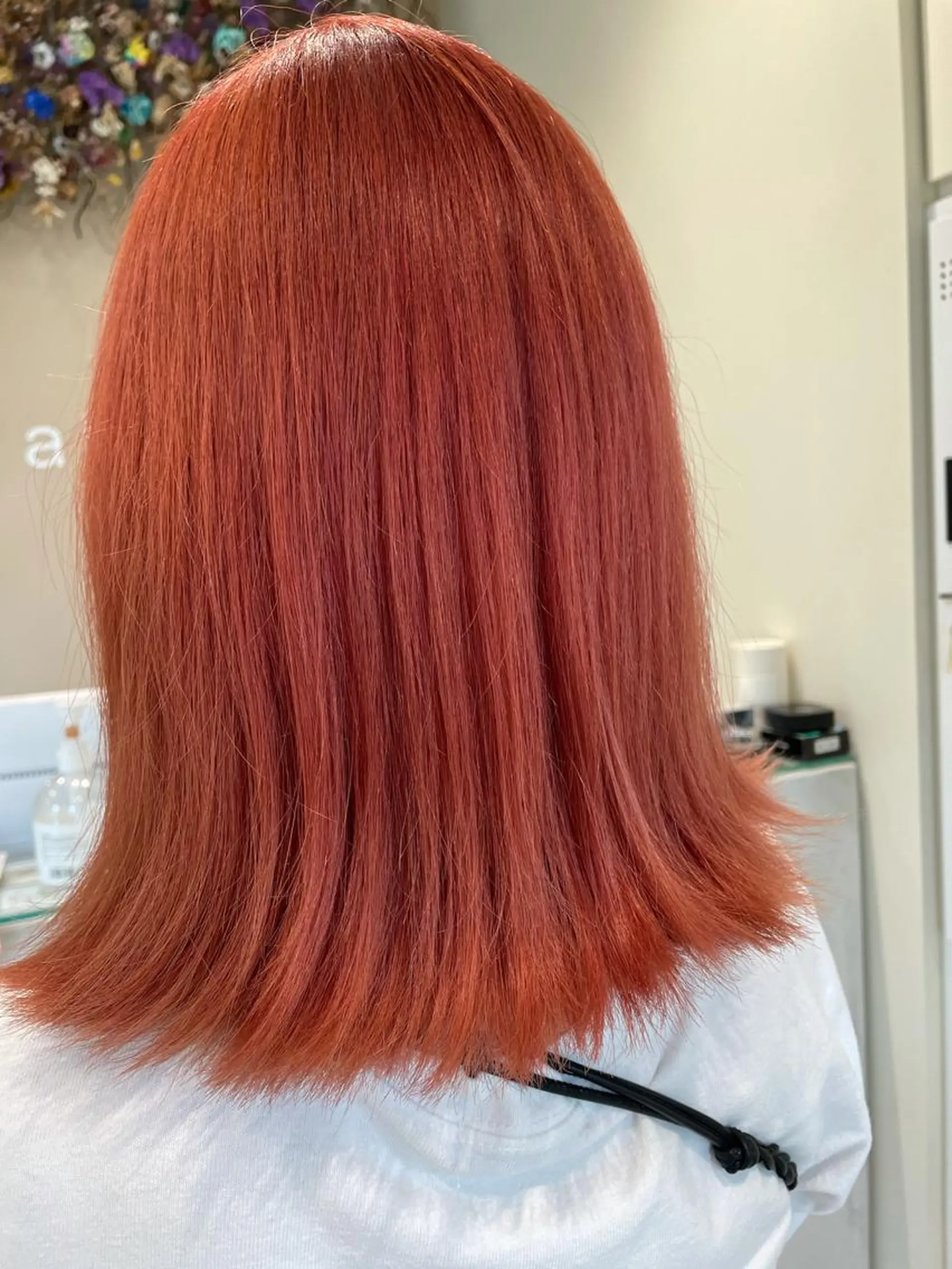 セミロング カラー オレンジ ピンクカラー ボブ/インナーカラー /眉毛/Miyuのヘアスタイル