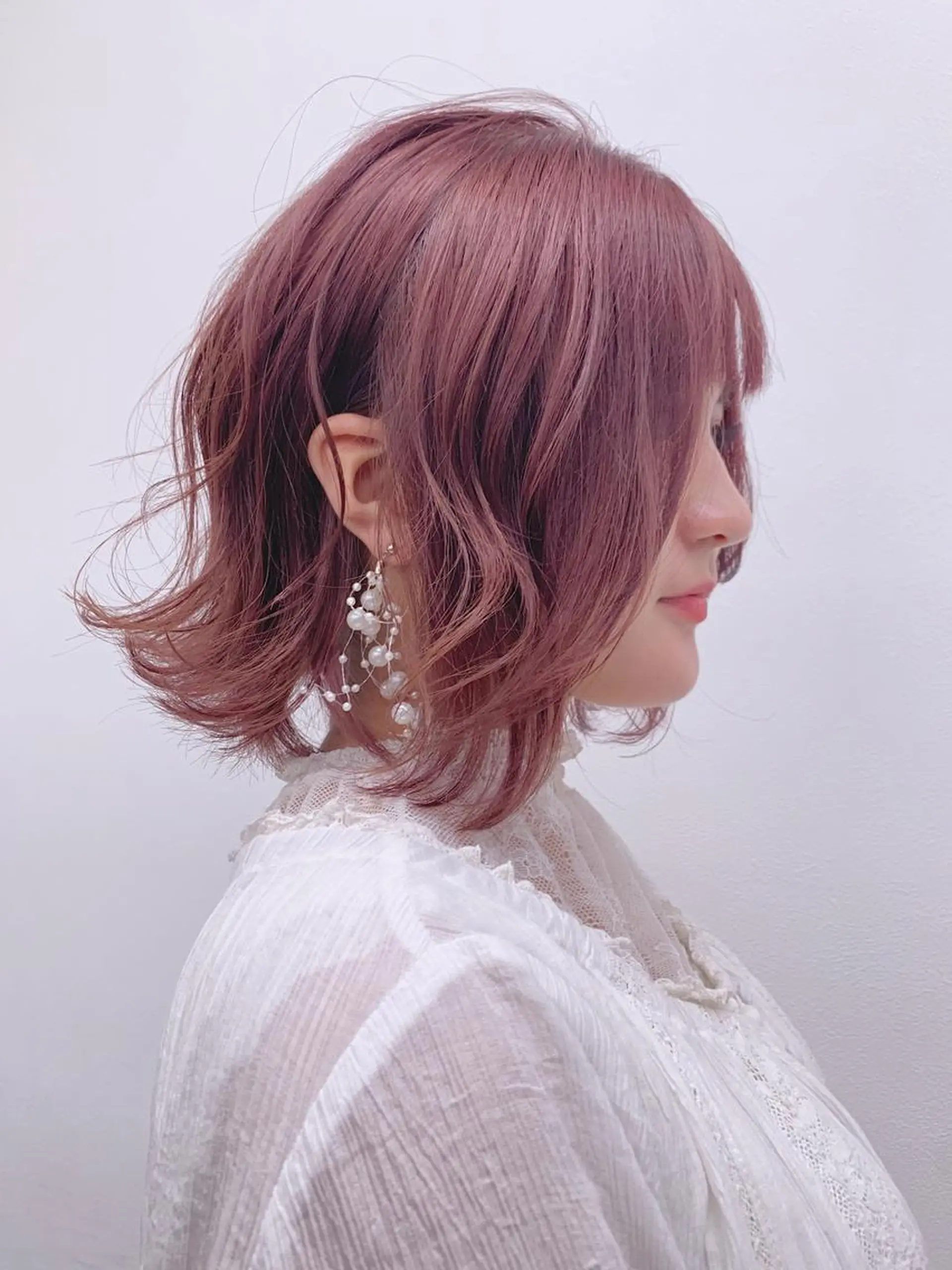 ショート カラー ヘアカラー ヘアセット 柔らかbeige モトキのヘアスタイル