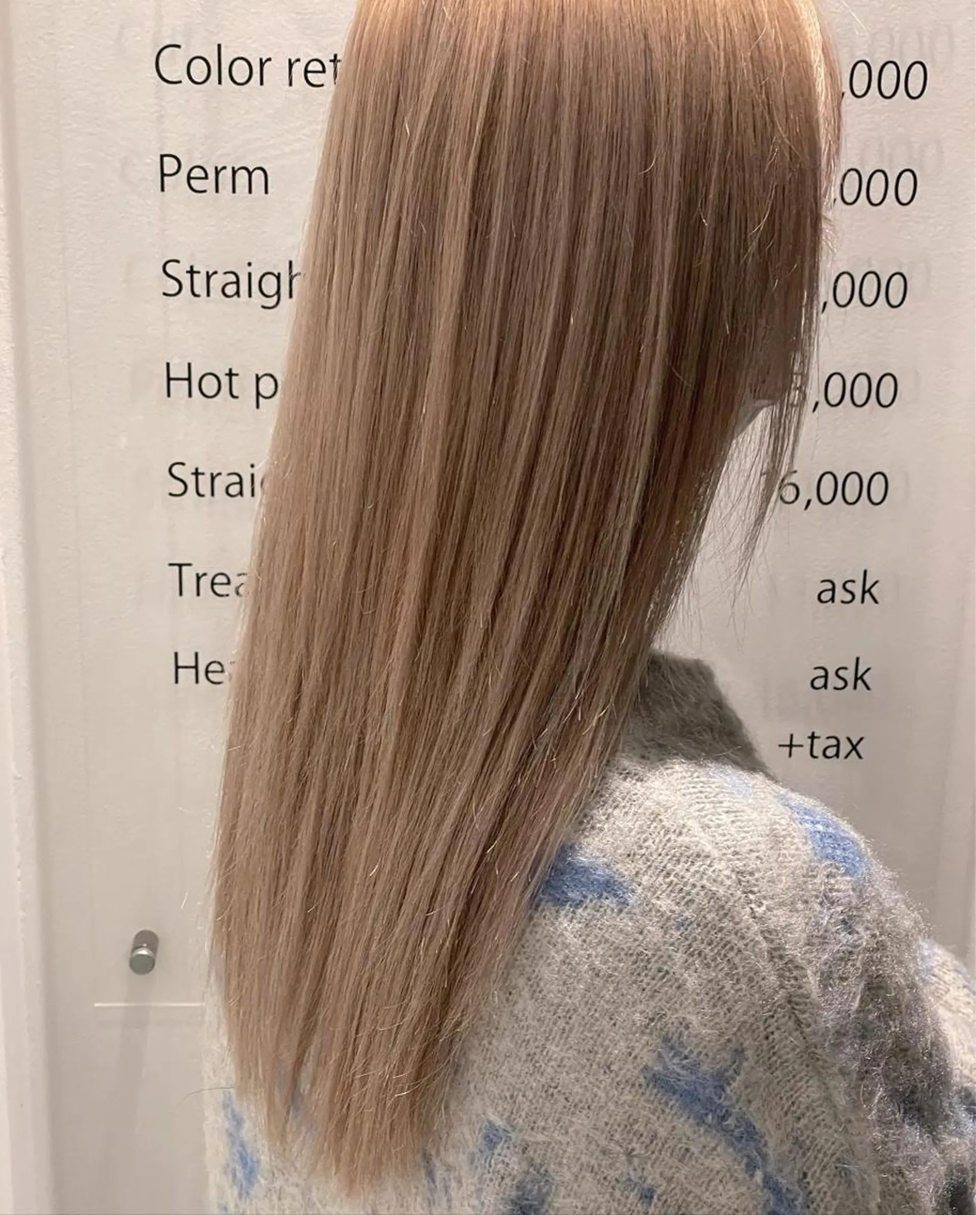 セミロング カラー ベージュカラー ホワイトベージュ CiNEMA daikanyama所属・透明感カラー🫧 今泉健太のヘアスタイル