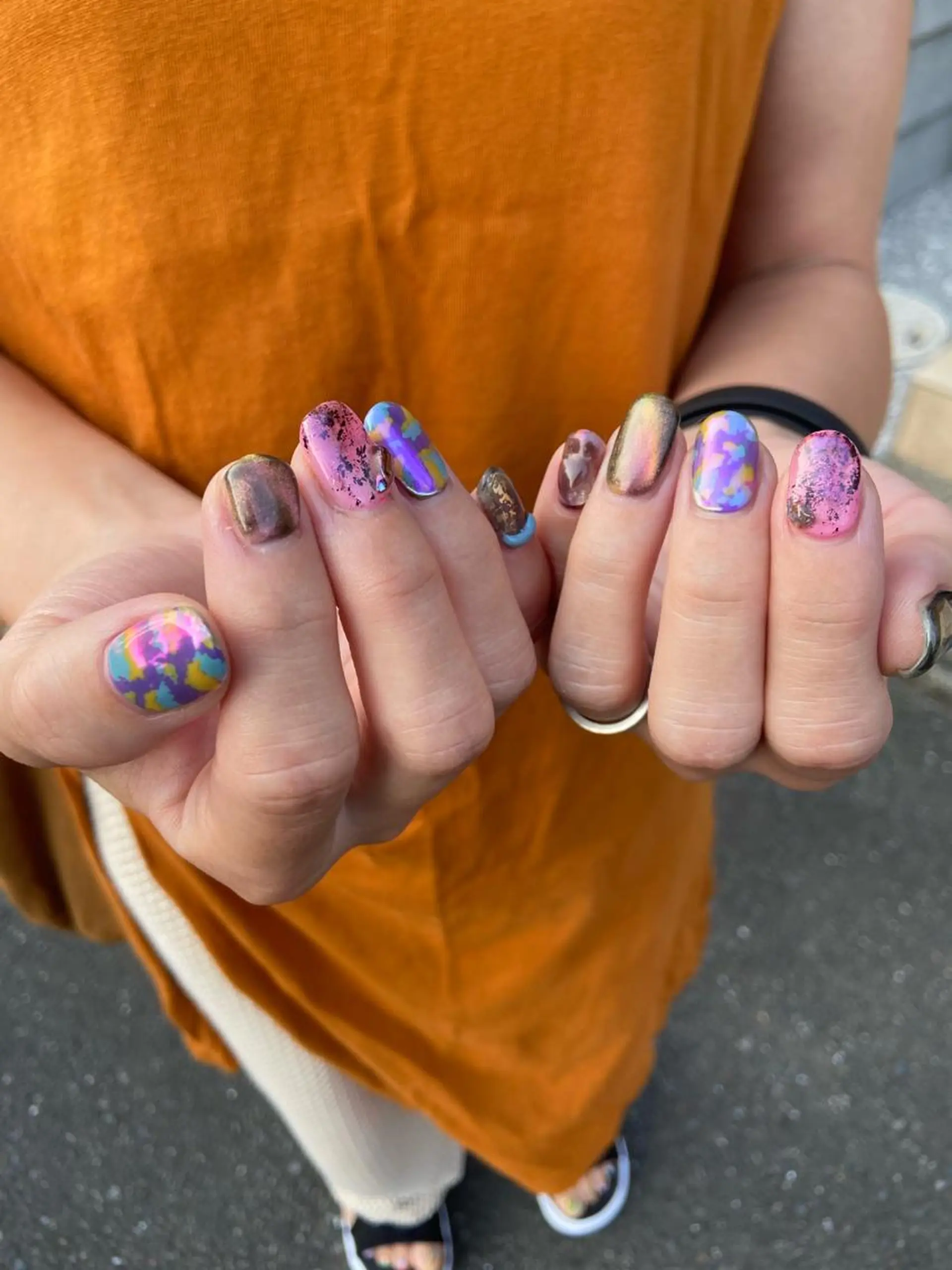 ネイル アートネイル オーロラネイル マグネットネイル ミラーネイル ニュアンスネイル . unffのネイルデザイン