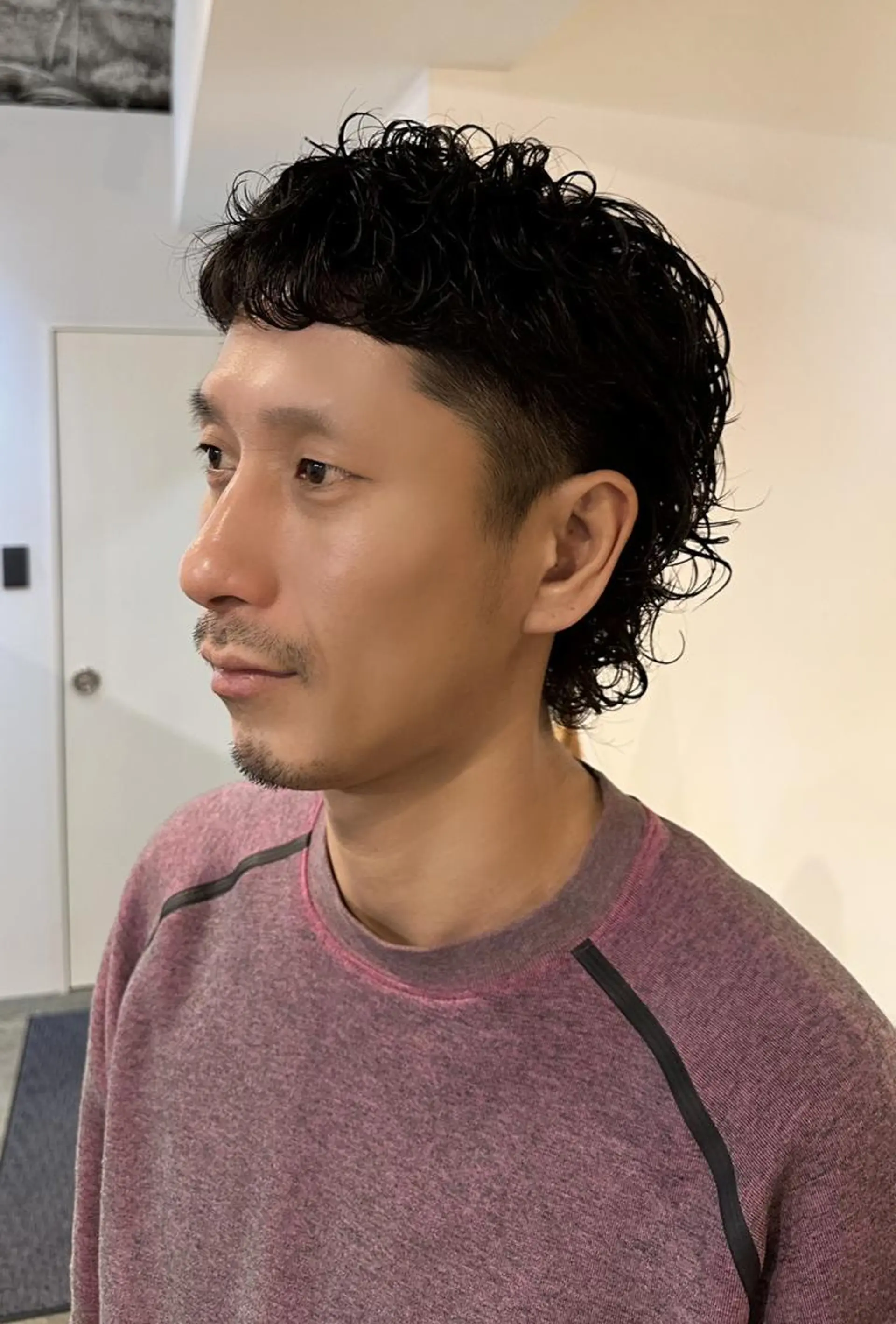 パーマ メンズ メンズパーマ マレットヘア スパイラルパーマ 小嵩 峻平のヘアスタイル