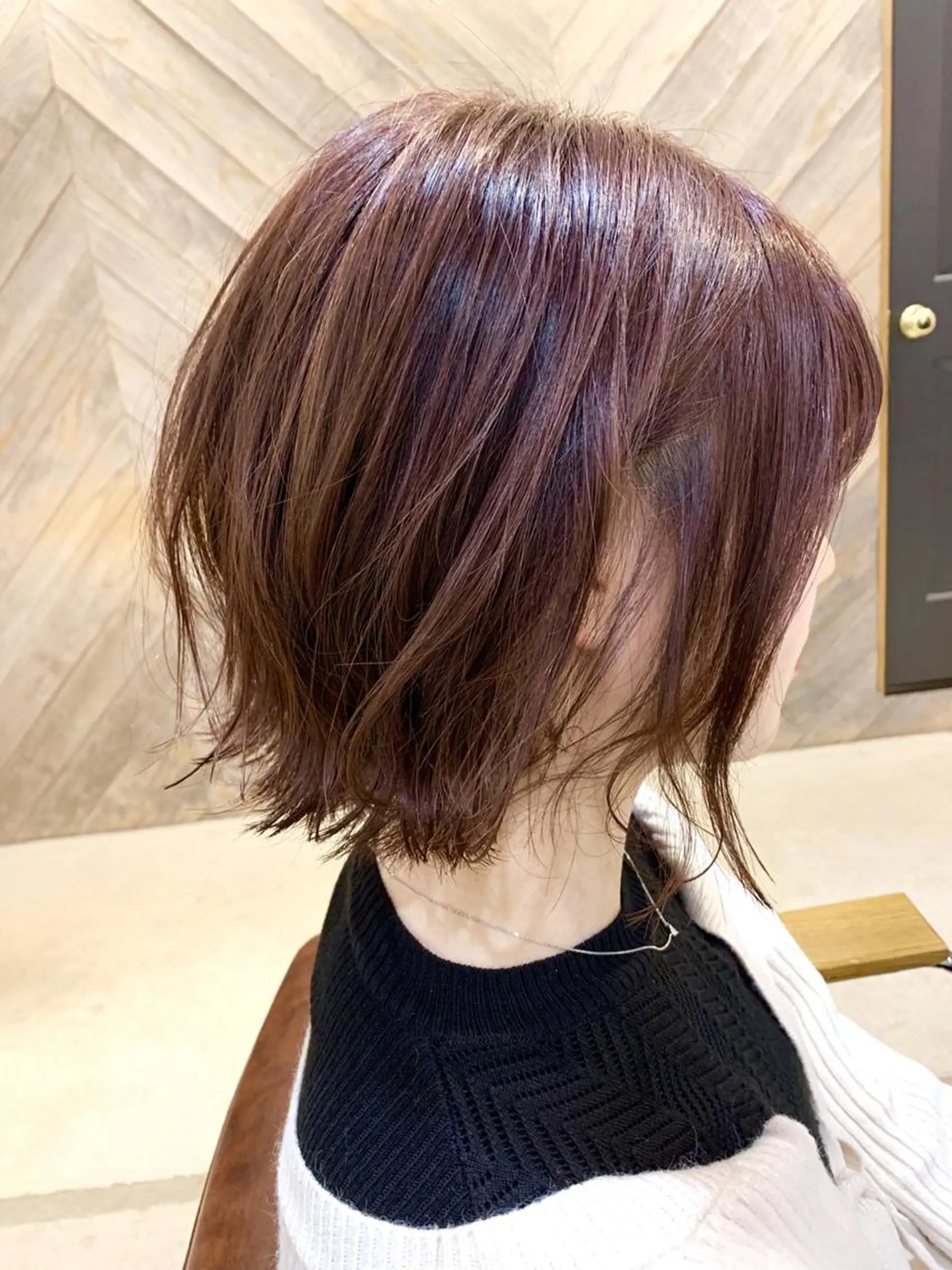 ショート カラー パーマ ヘアアレンジ メンズ キッズ ネイル マツエク・マツパ 中津No.1髪質改善 店長✨透ける暗髪のヘアスタイル
