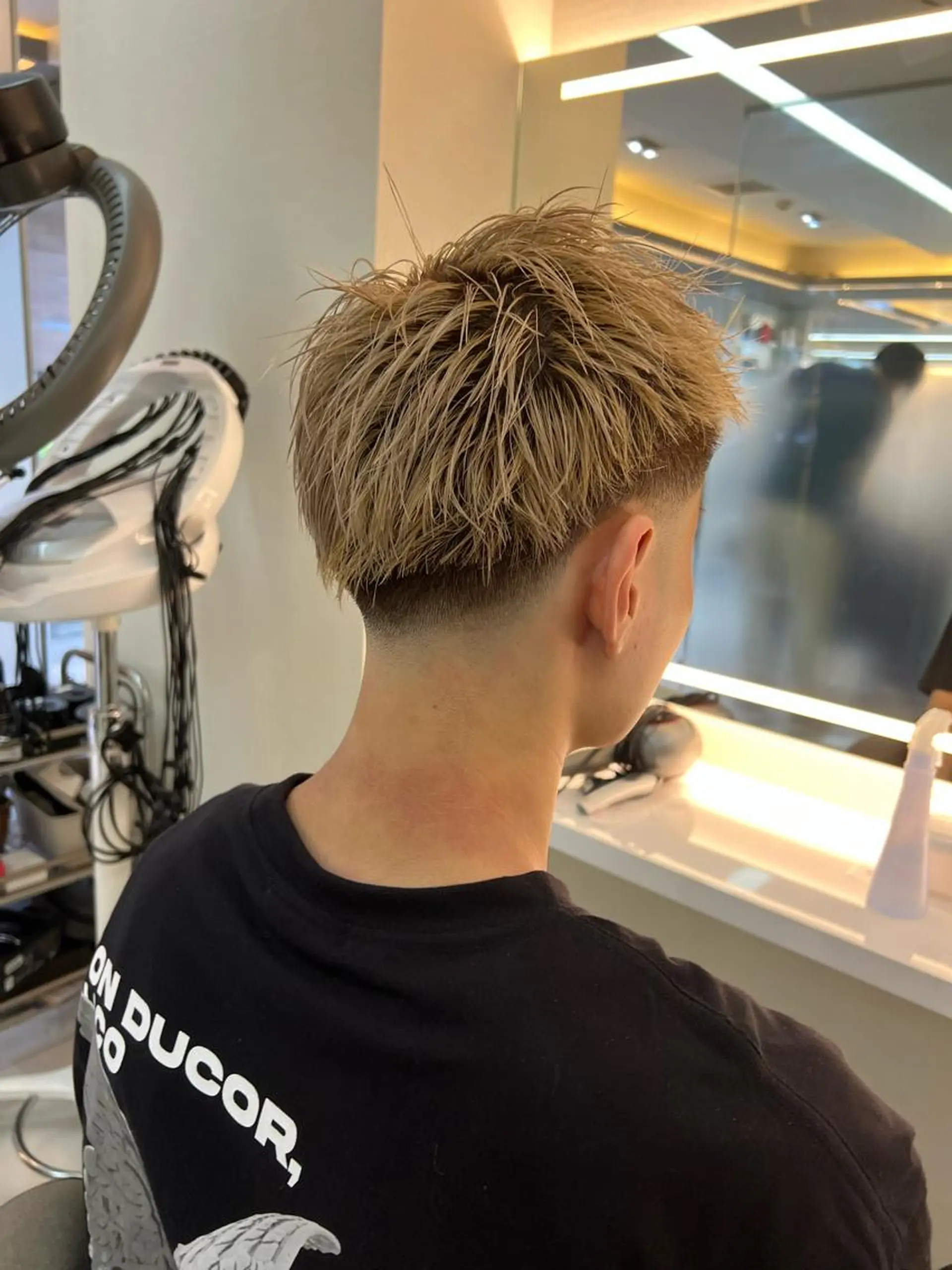 ショート メンズ メンズ/パーマ /フェード/岡山秀人のヘアスタイル
