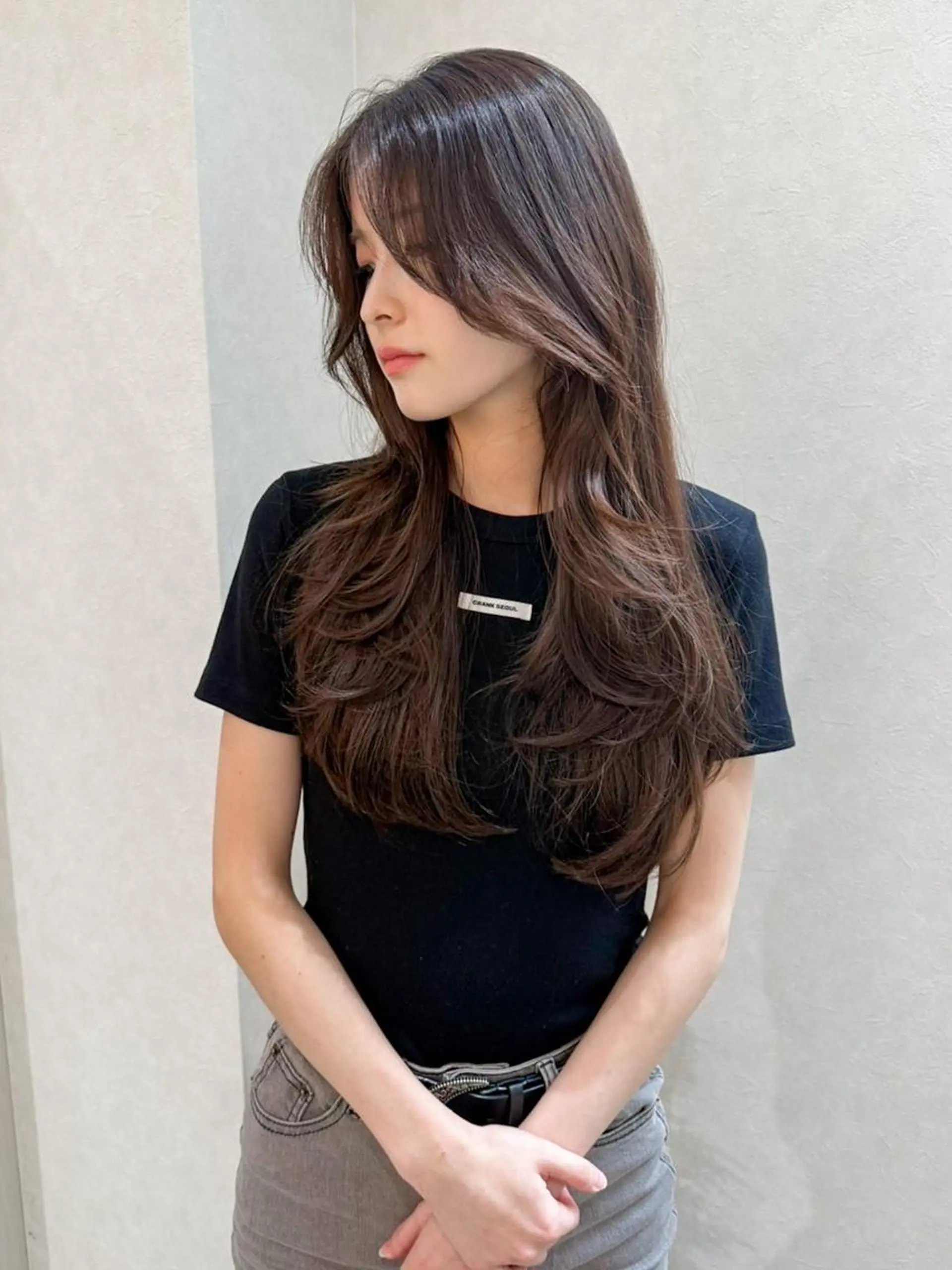 ロング ヘアカラー トリートメント 奥川拓哉/倉敷/中庄 /髪質改善/レイヤーのヘアスタイル