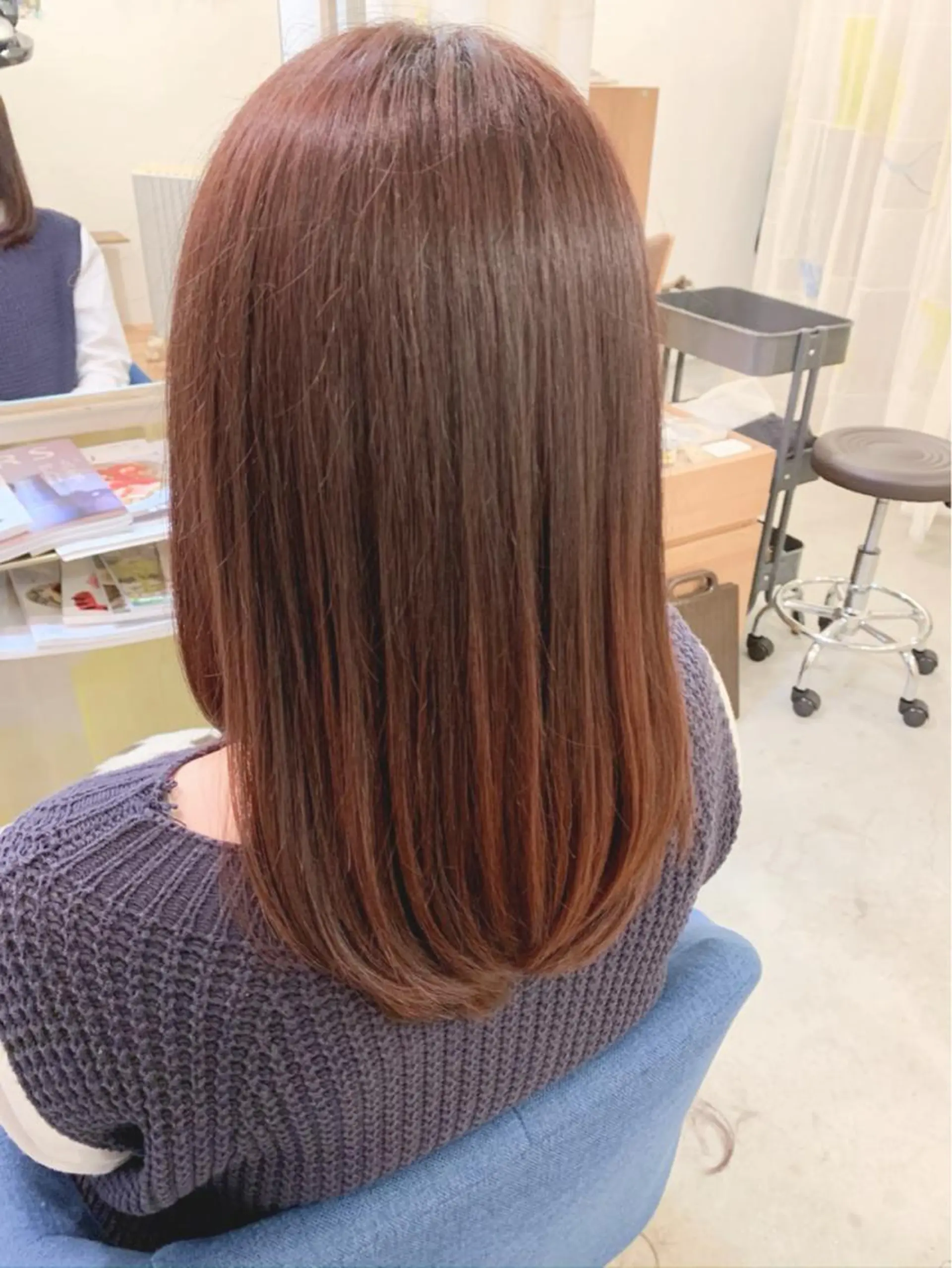 ミディアム カラー 【髪質改善】【美髪】 【ツヤ髪】ほしのちりのヘアスタイル