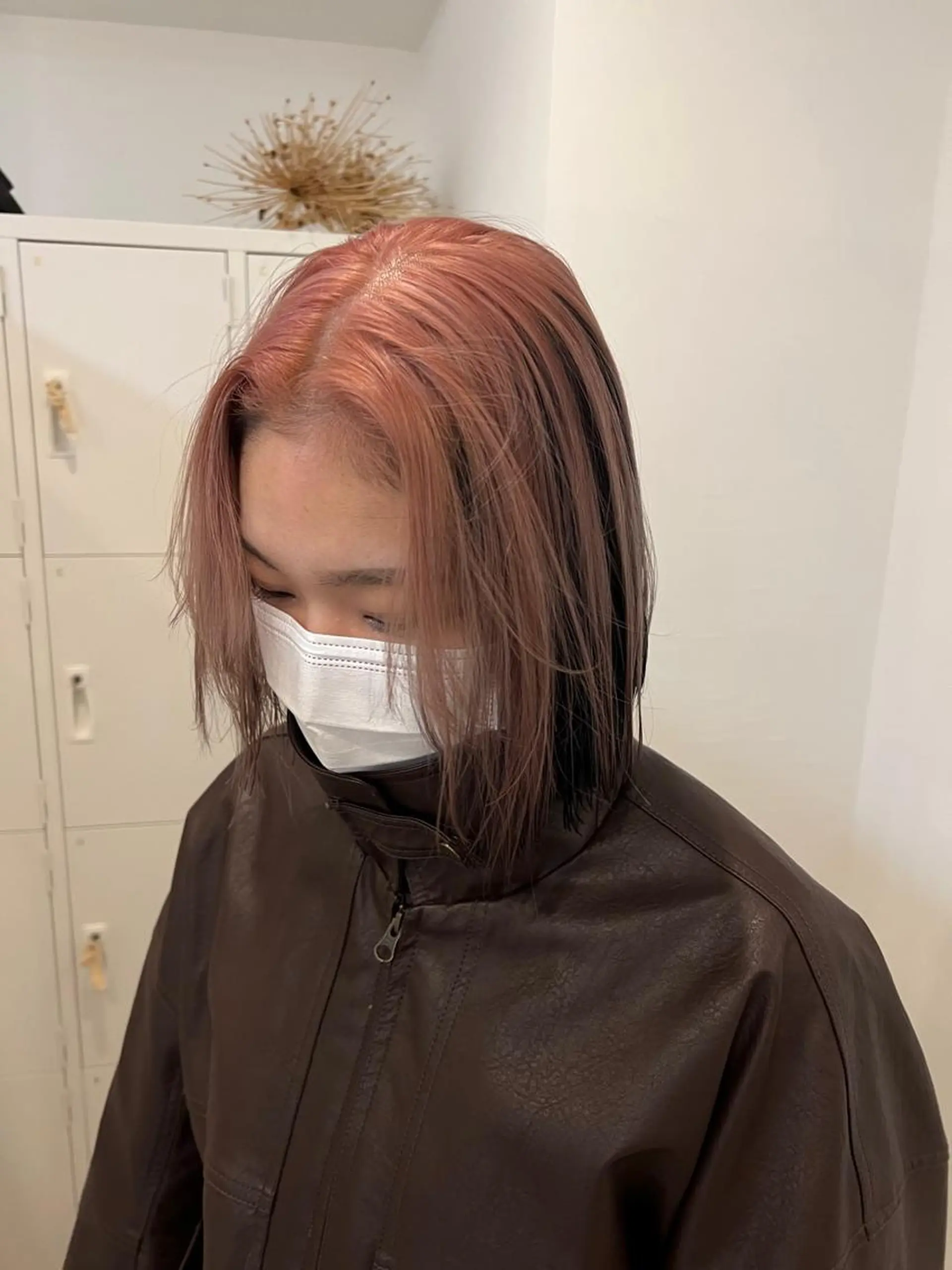 ミディアム カラー ベージュカラー ブリーチ ケアブリーチ ダブルカラー ハイトーンカラー レイヤーカット ボブパーマNo.1のヘアスタイル