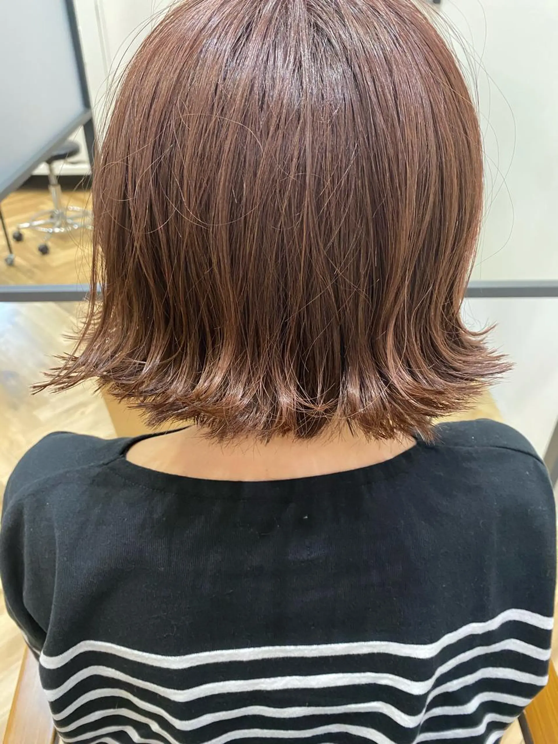 ショート ボブ カット ヘアカラー トリートメント Zina 札幌 harukaのヘアスタイル