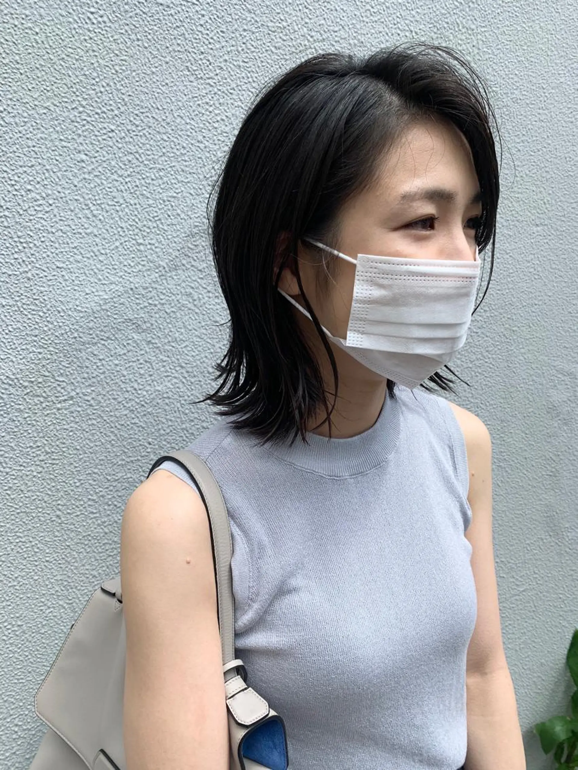 ミディアム カット ヘアカラー トリートメント 落合 妙佳のヘアスタイル