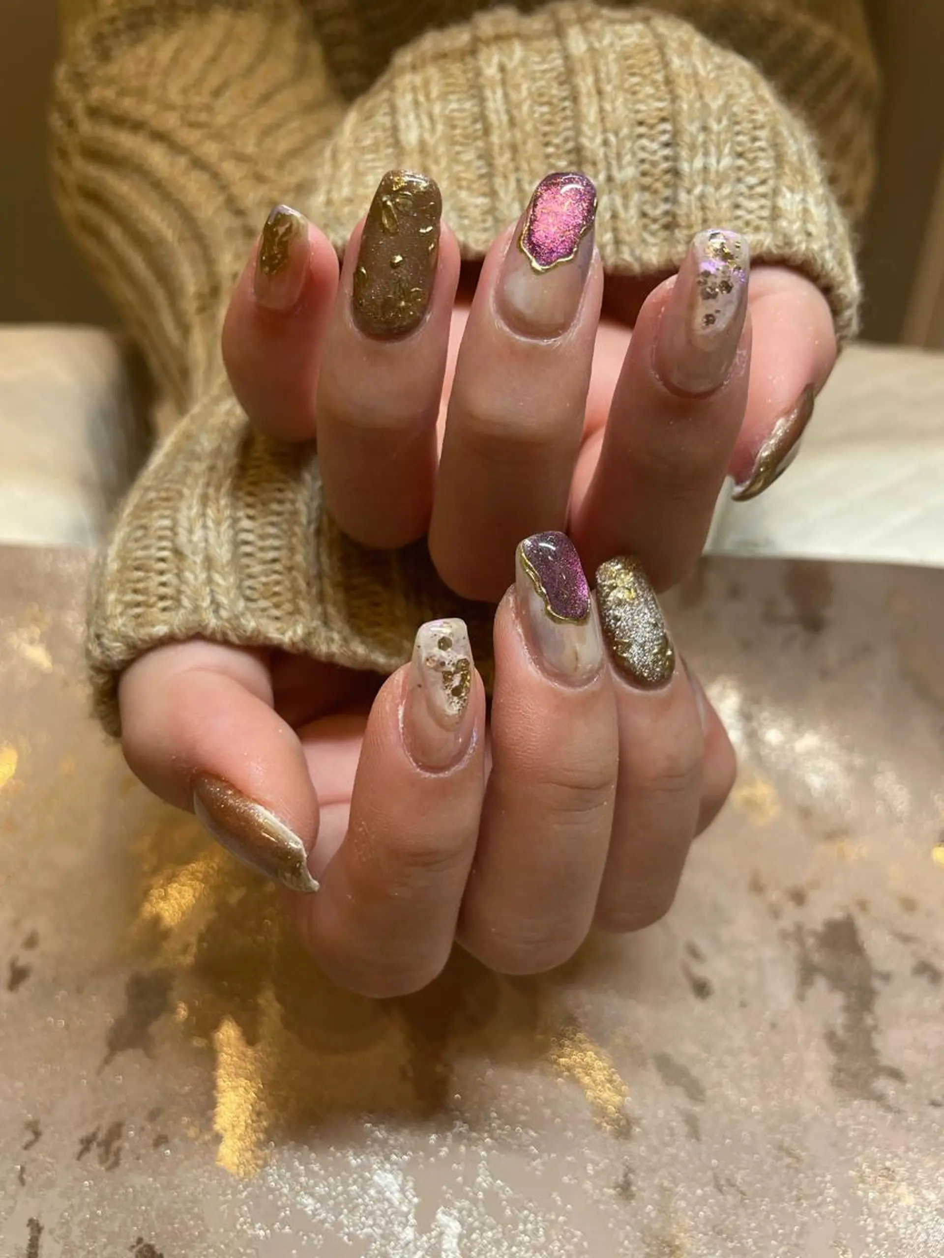 ネイル 成人式 ニュアンスネイル ハンドネイル RANUN nailのネイルデザイン