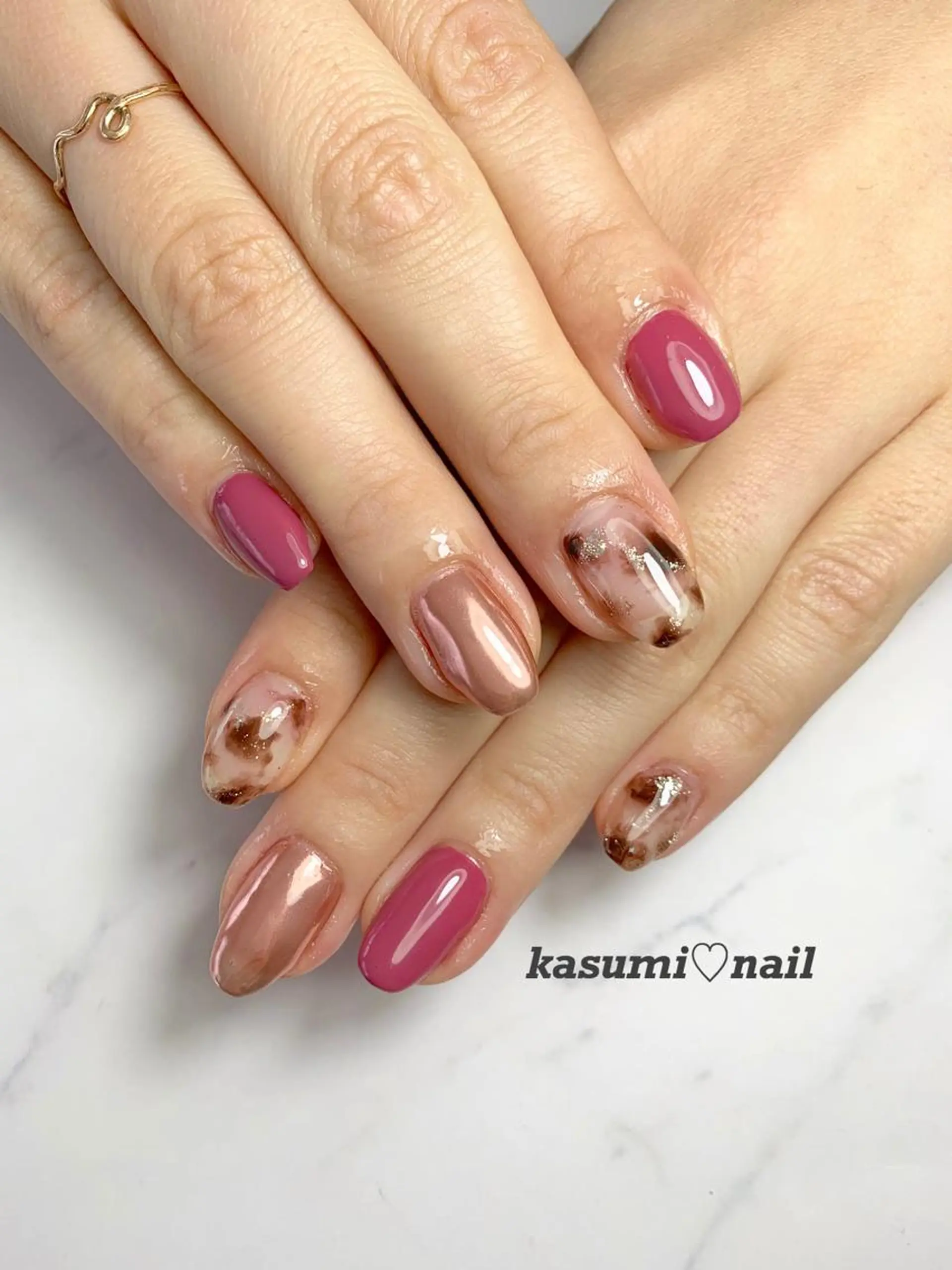ネイル アートネイル フットネイル ジェルネイル ラメ(グリッター) ミラーネイル KASUMI♡ Nailのネイルデザイン