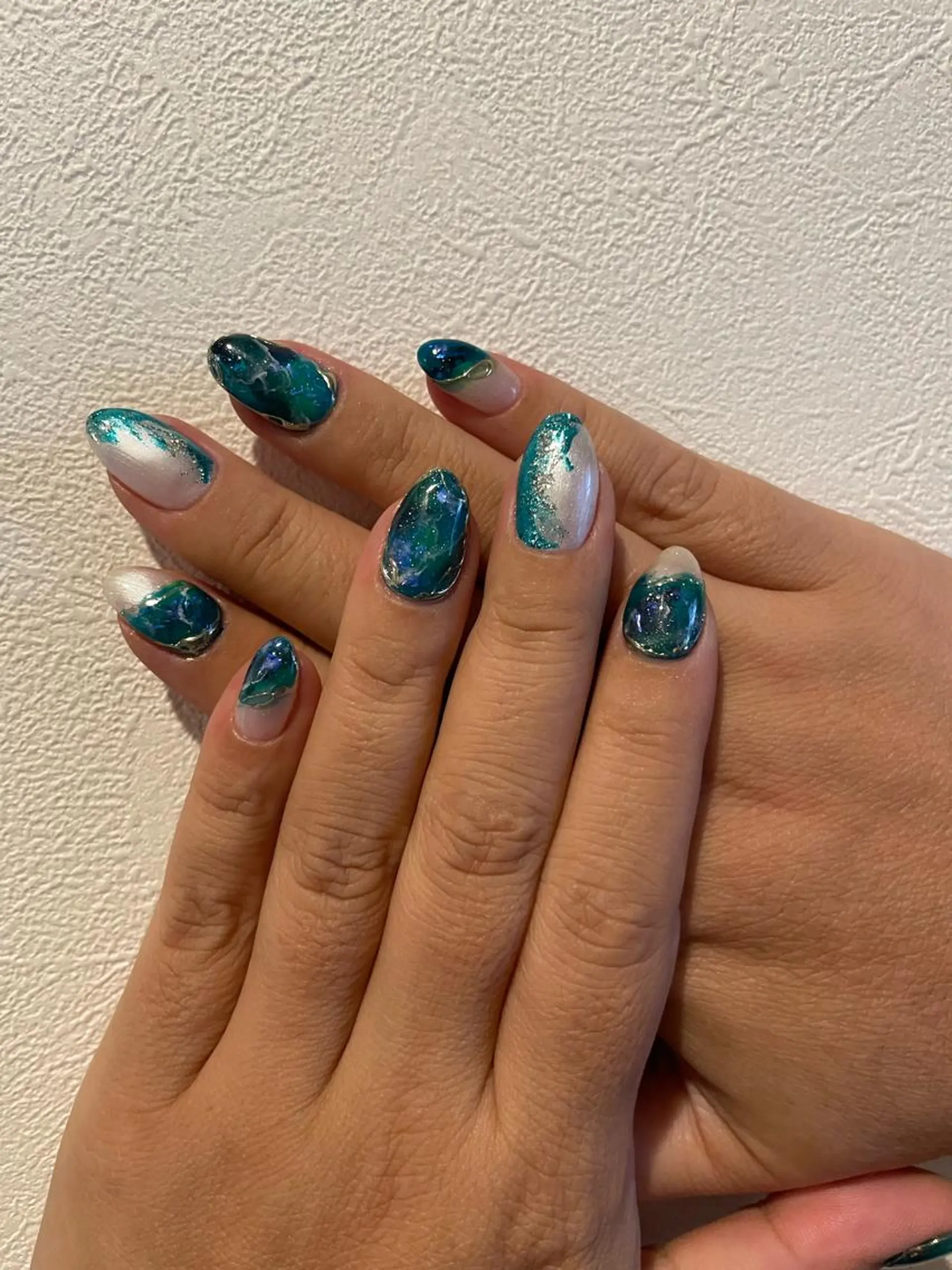 ネイル グリーン ハンドネイル nail ayacaのネイルデザイン