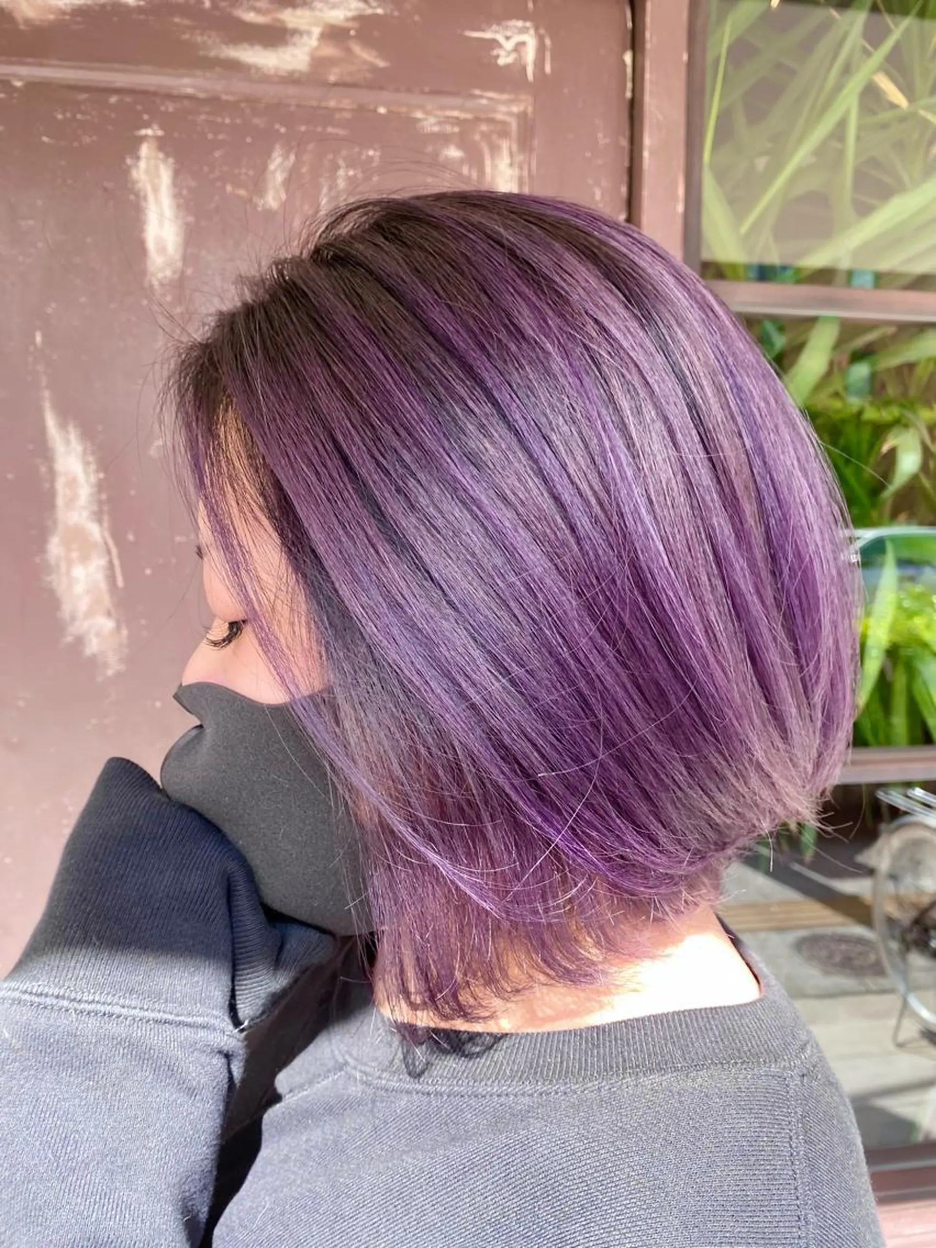 ミディアム カラー ピンクカラー パープルカラー ヘアカラー 川越 輝梨奈のヘアスタイル