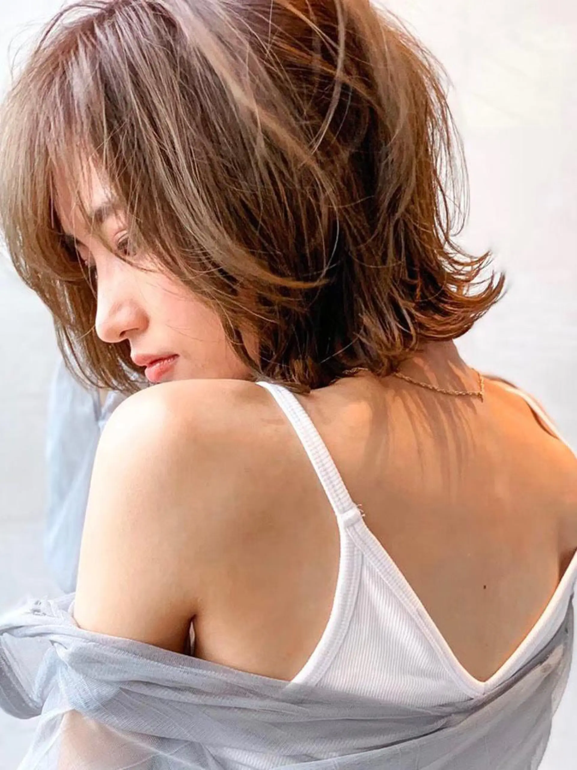 ミディアム カラー カット ヘアカラー トリートメント 🉐レイヤー/塩見 弘樹🉐渋谷のヘアスタイル