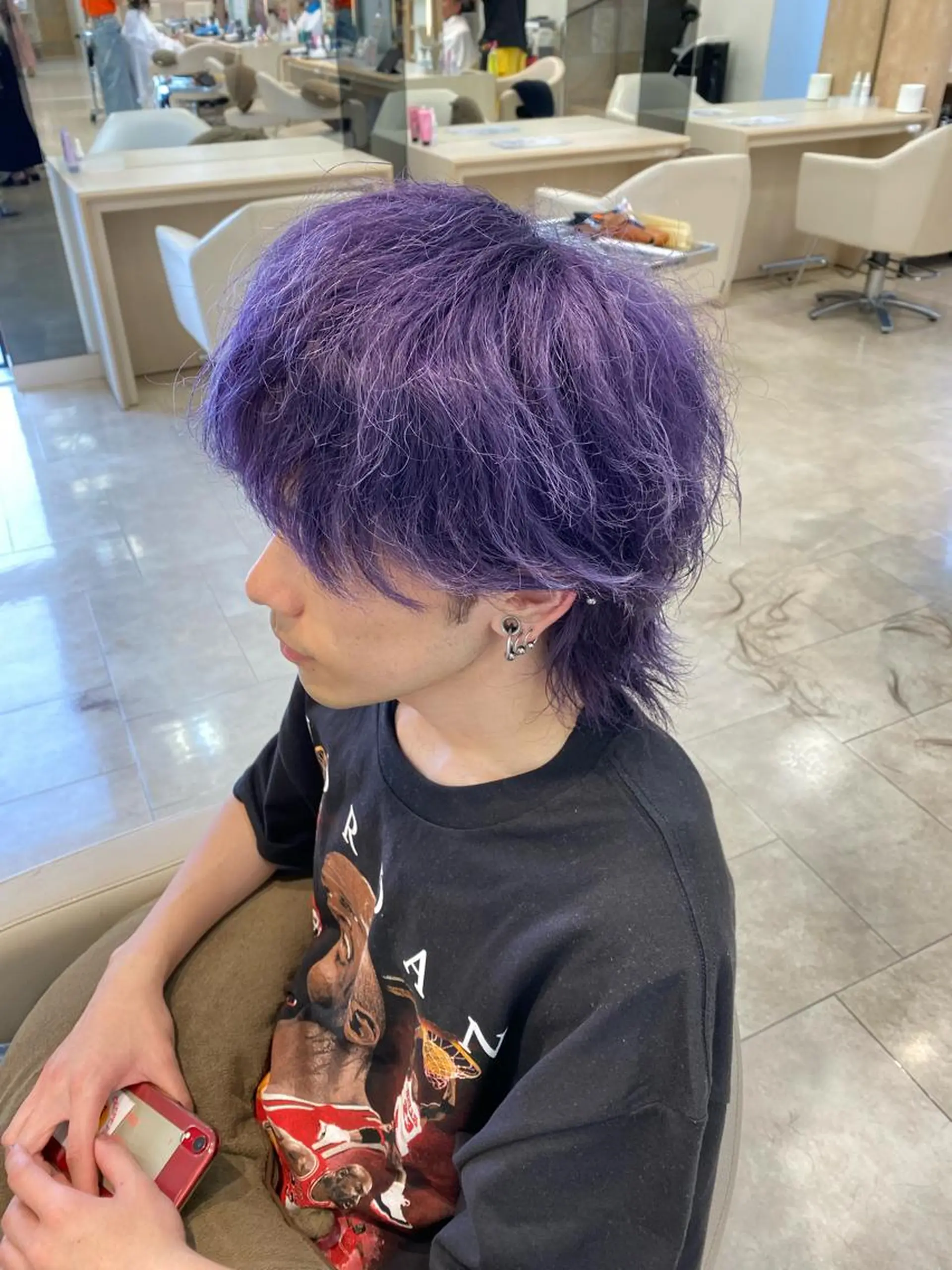 ショート カラー 湘南/メンズパーマ/ ハイライト/ユチカのヘアスタイル