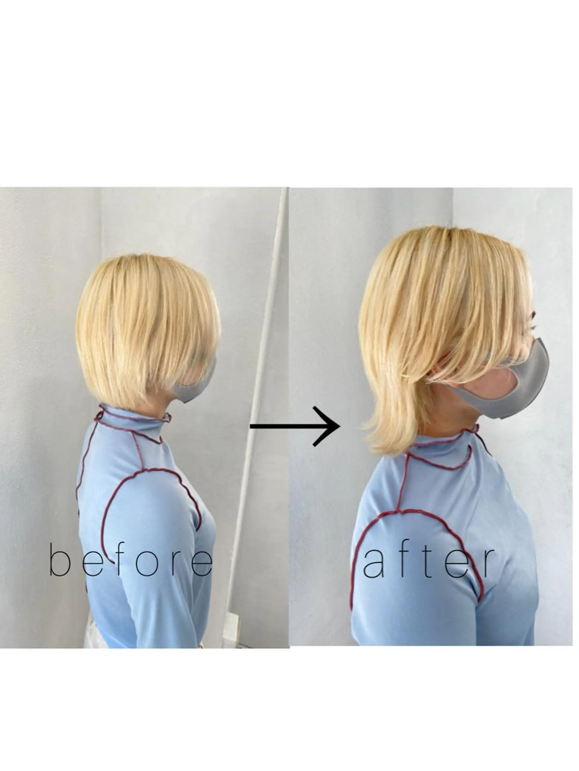 ショート カラー レイヤーウルフ エクステ磯部のヘアスタイル