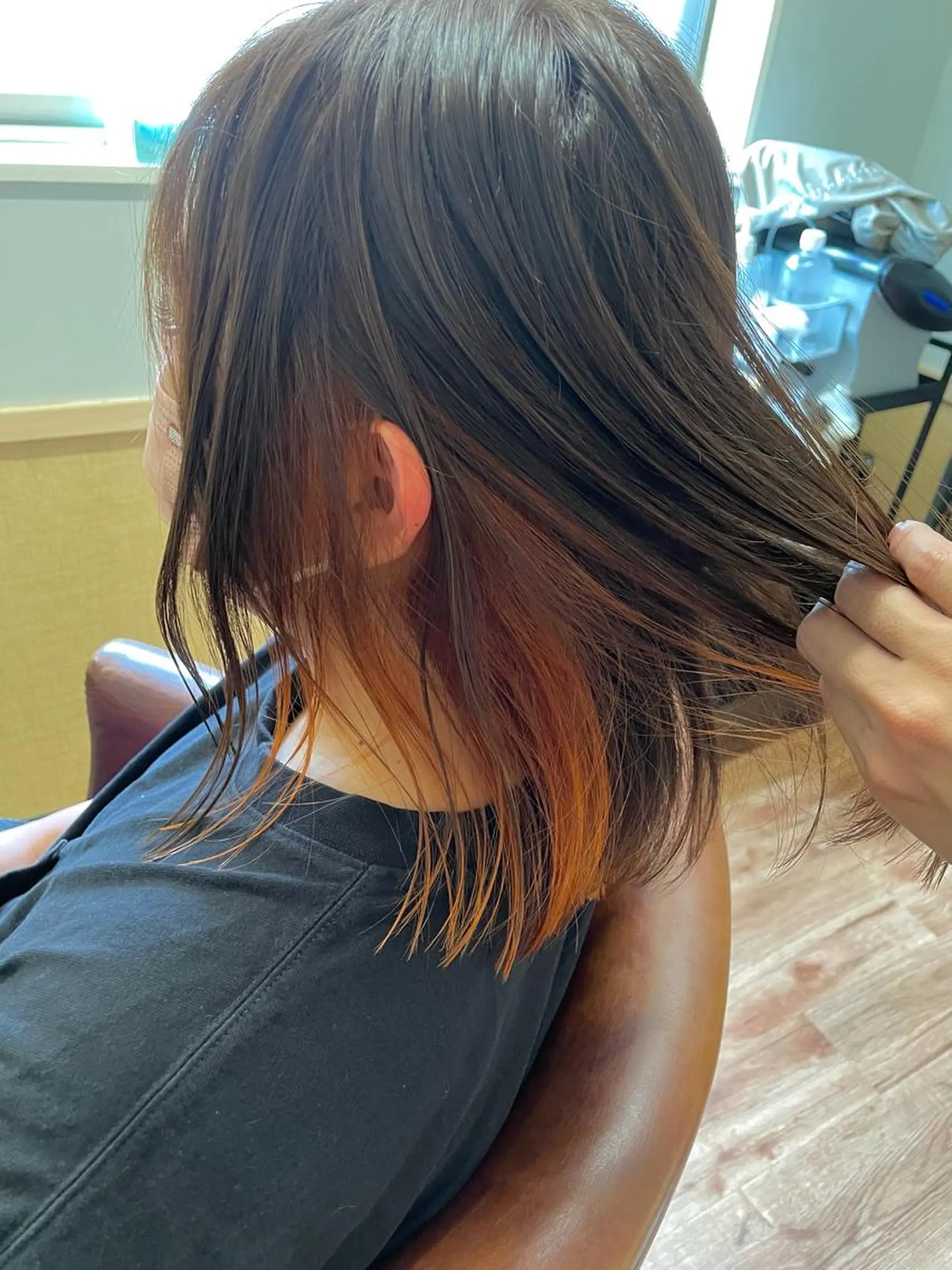 セミロング カラー オレンジ RAPPORT所属・小林 亮平のヘアスタイル