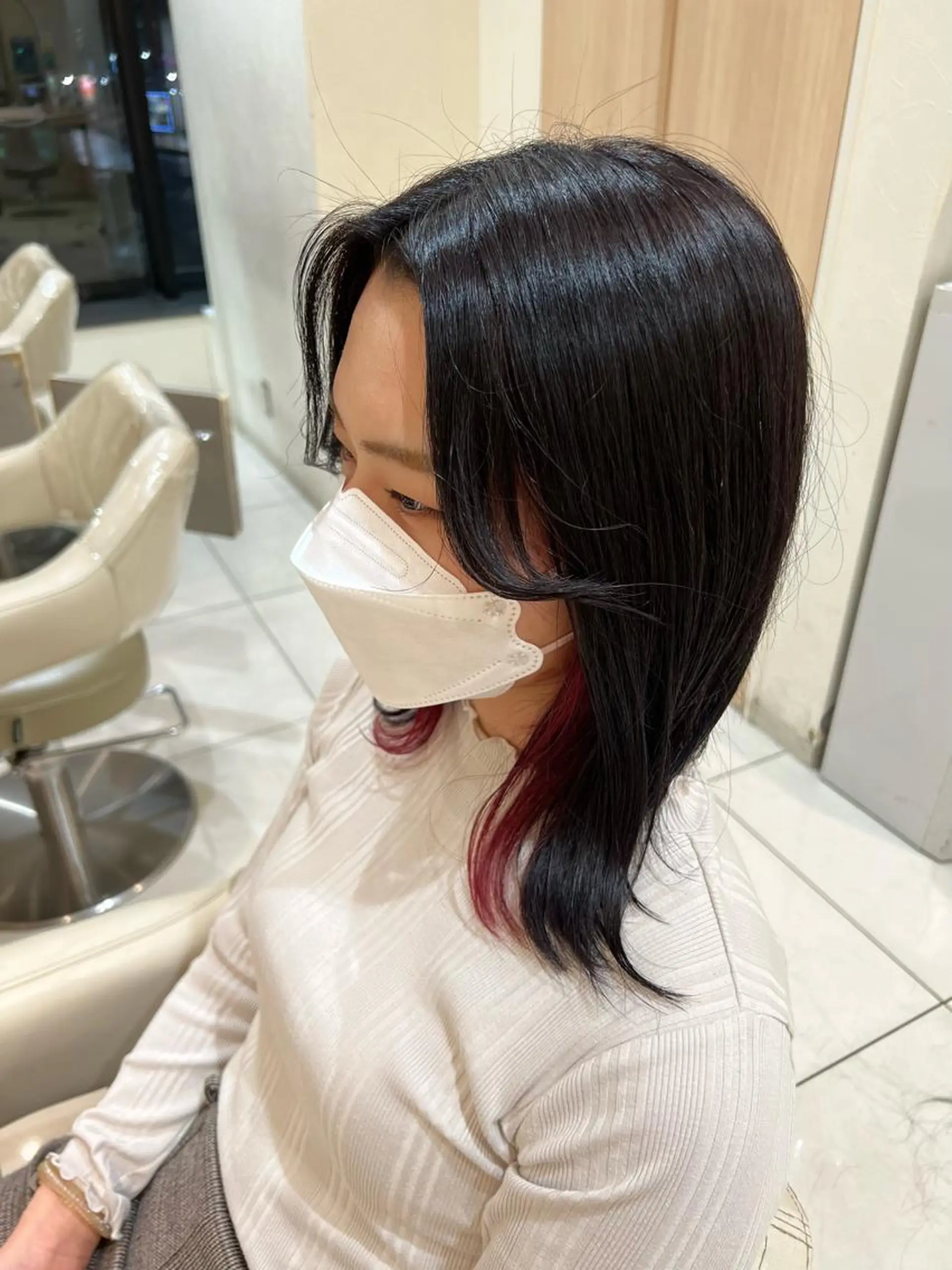 ミディアム カット ヘアカラー 難波 勝哉のヘアスタイル