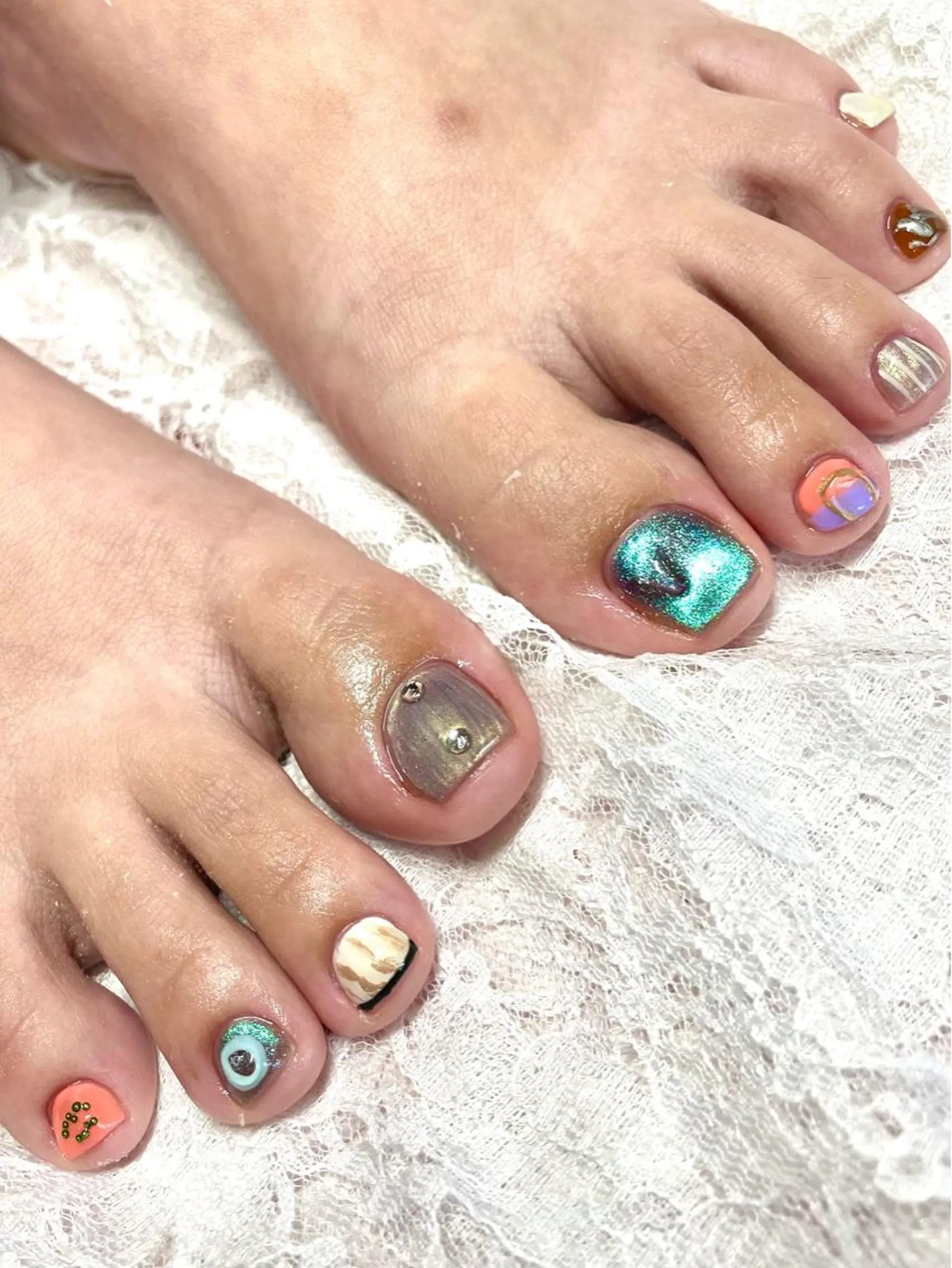 ネイル フットネイル Nail ヌシん家 AKANEのネイルデザイン