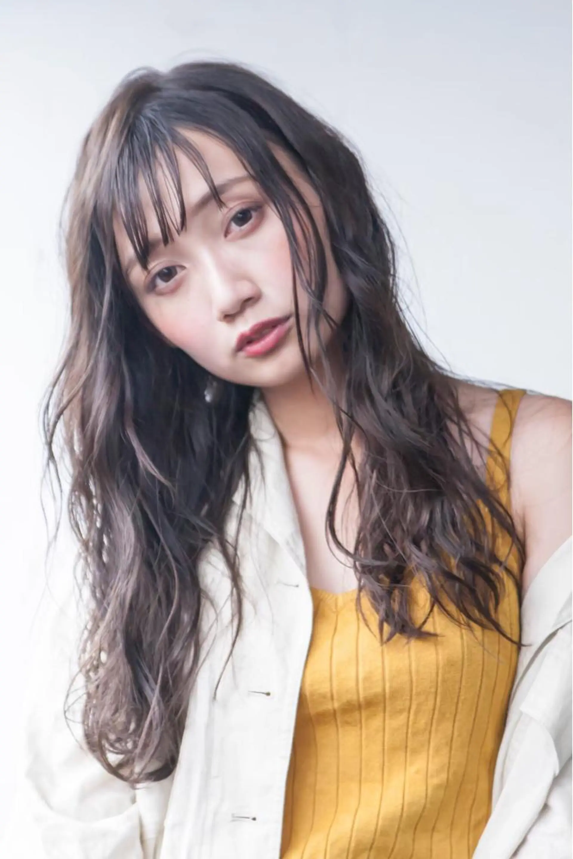 セミロング カラー パーマ 💘透明感カラー💘 沖本 将宏のヘアスタイル