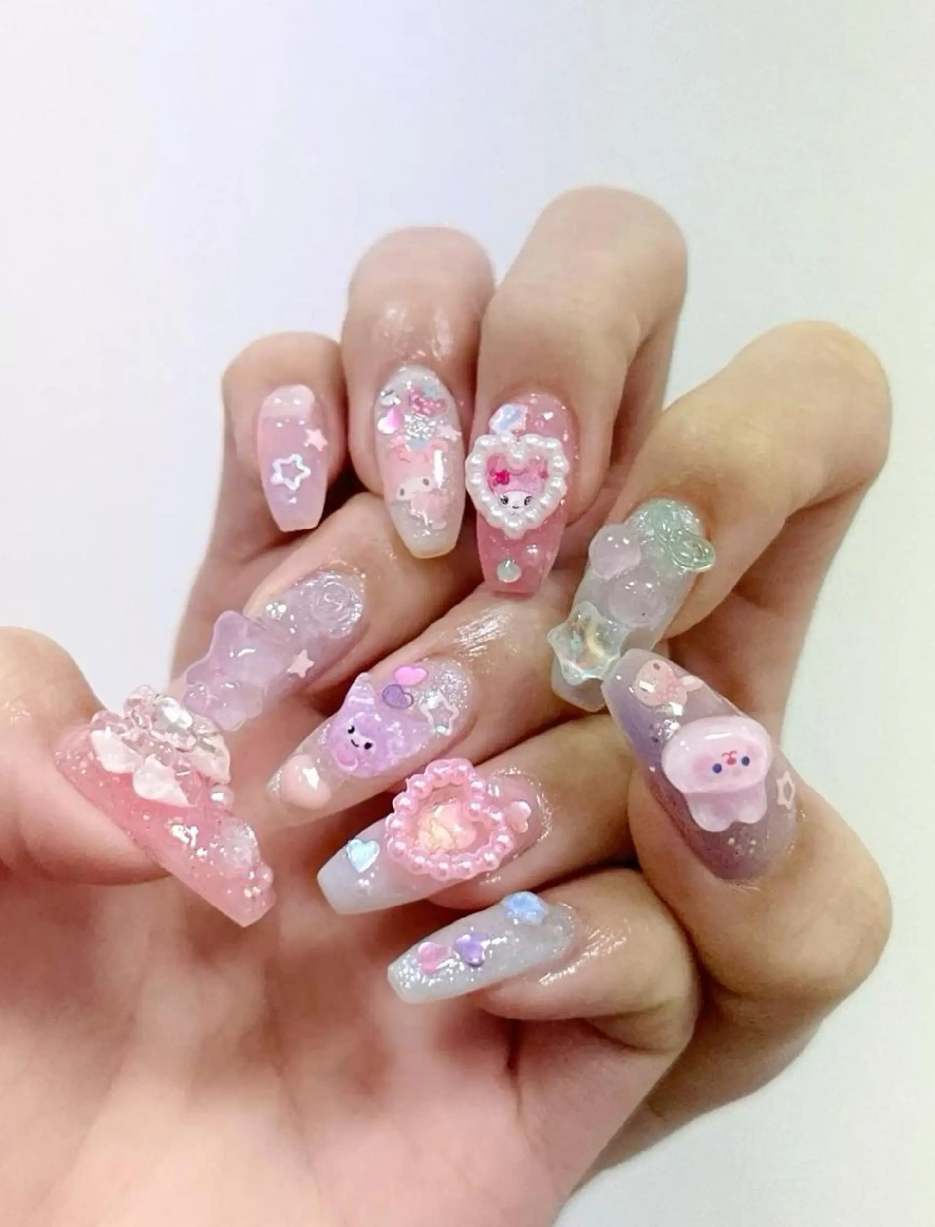 ネイル 長さ出し フレンチネイル グラデーション 卒業式 マグネットネイル ハンドネイル MIHANA YUKIのネイルデザイン