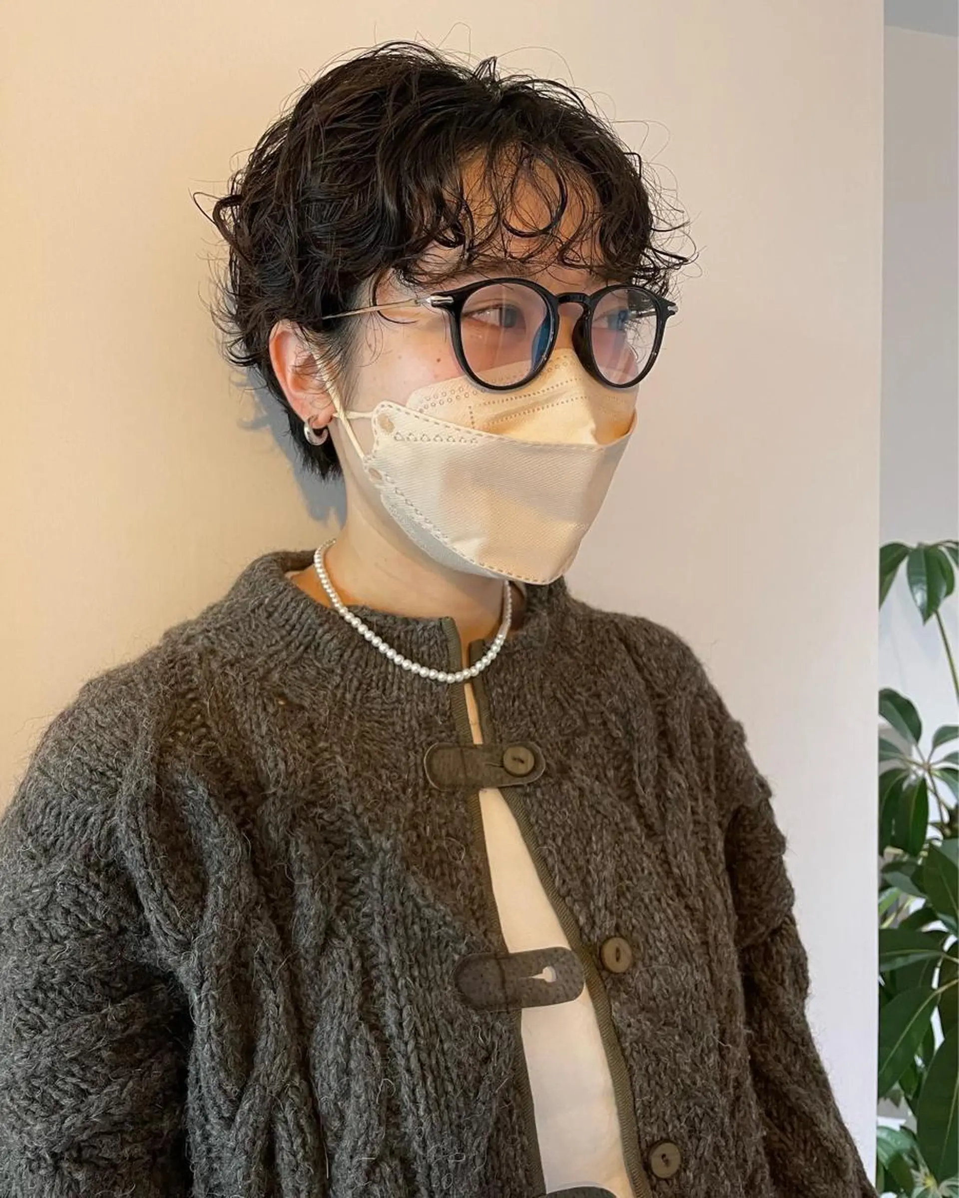 ショート パーマ 佐伯 和佳のヘアスタイル