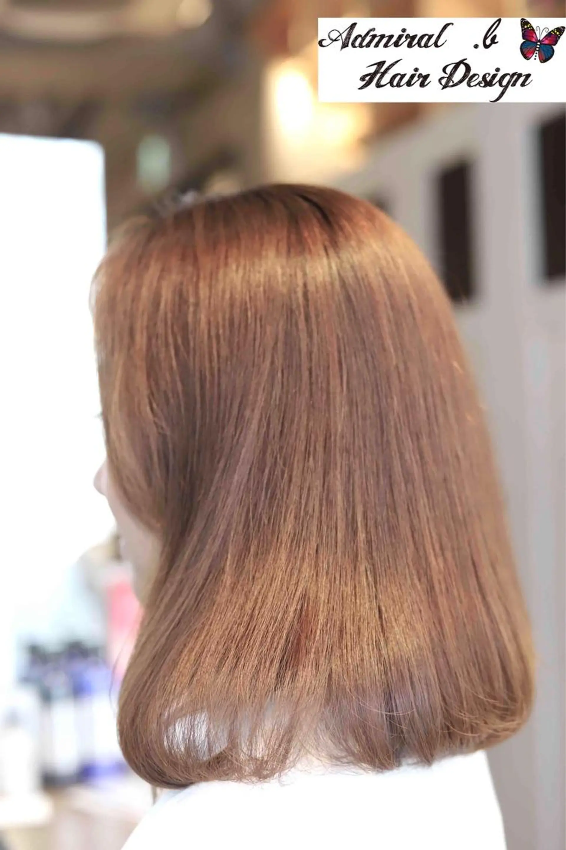 ミディアム カラー パーマ ミディアムパーマ ストレートパーマ アドミラルYoshi oのヘアスタイル