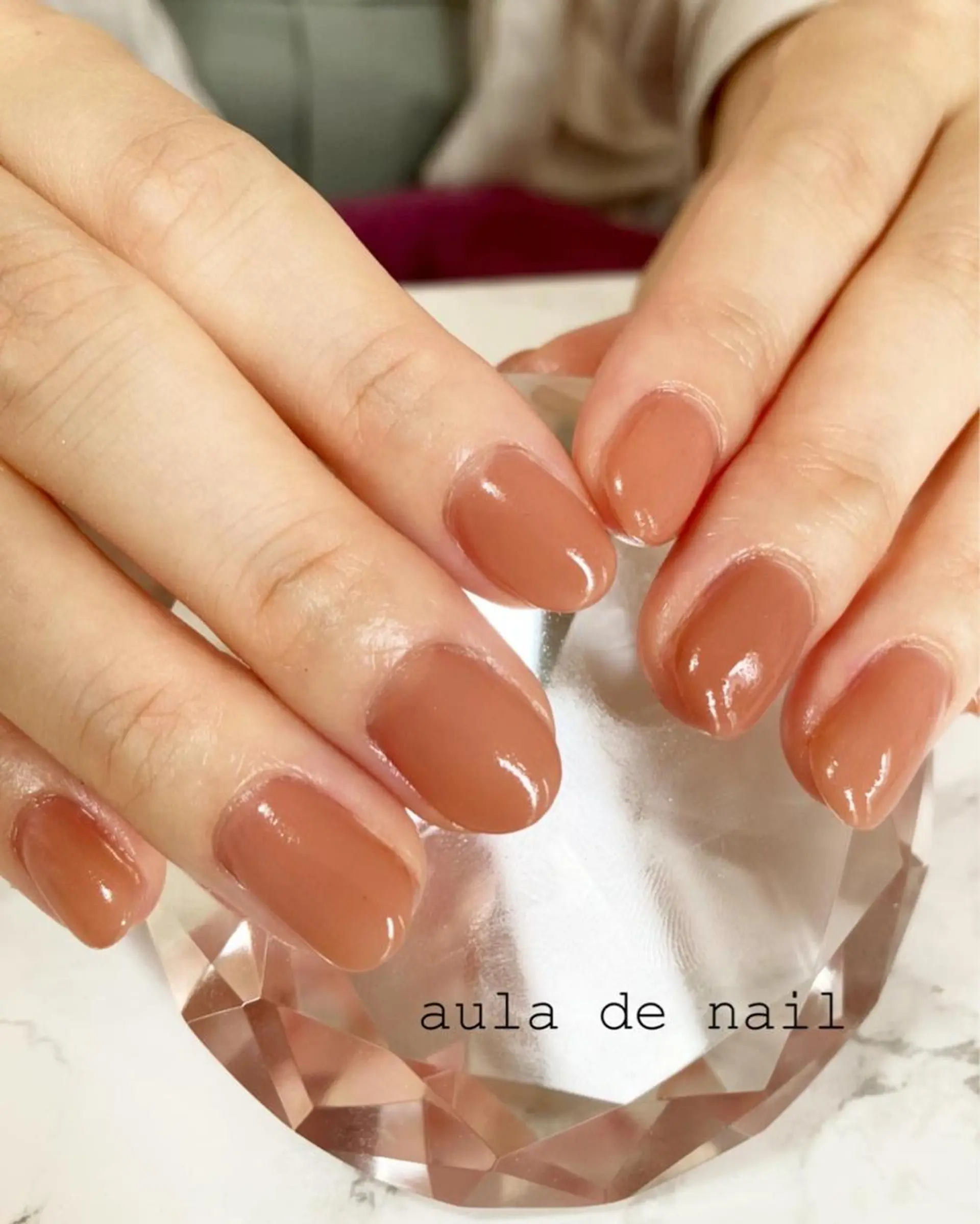 ネイル ブラウン ハンドネイル auladenail アウラデネイルのネイルデザイン