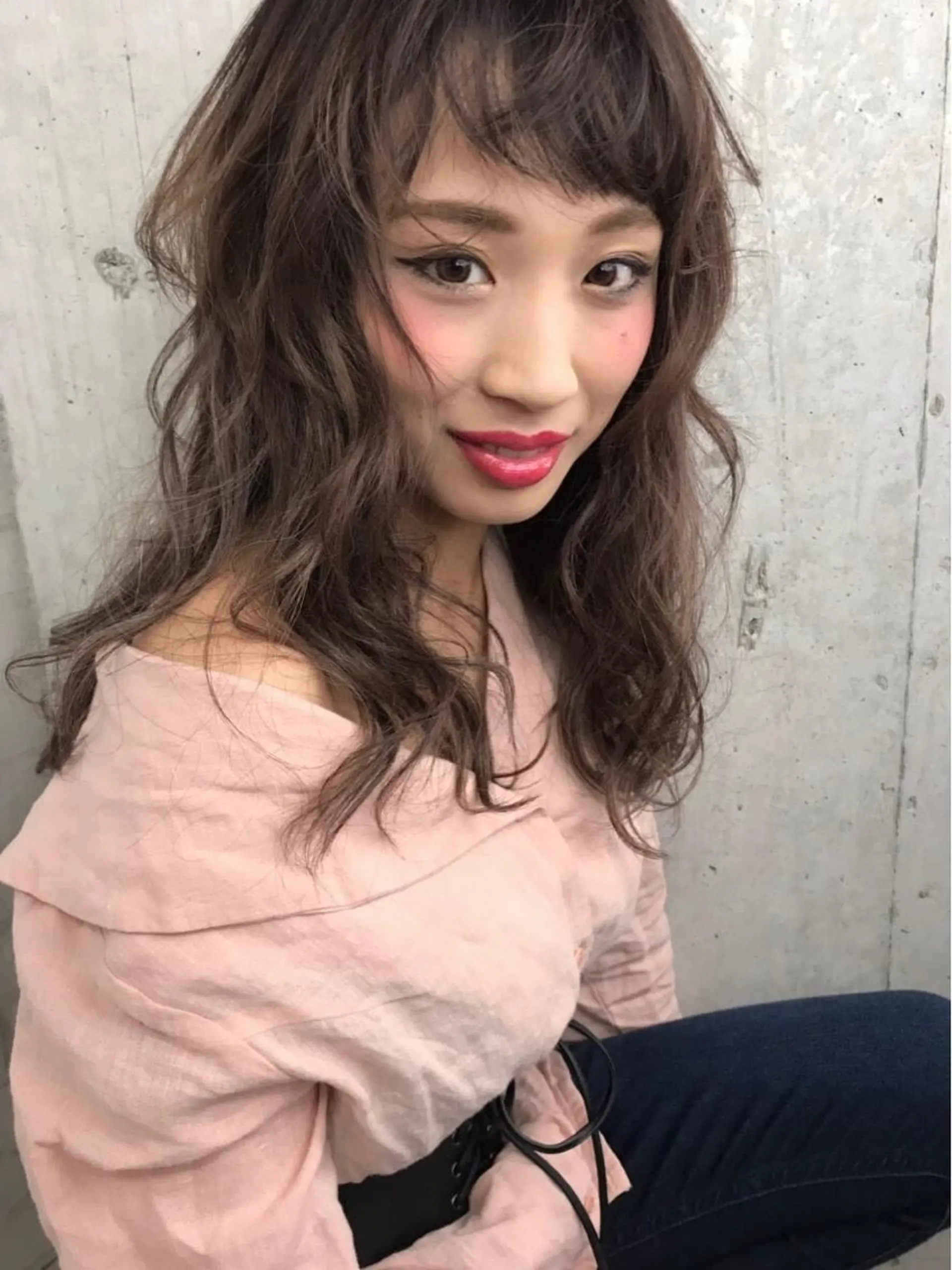 ミディアム stylist misakiのヘアスタイル