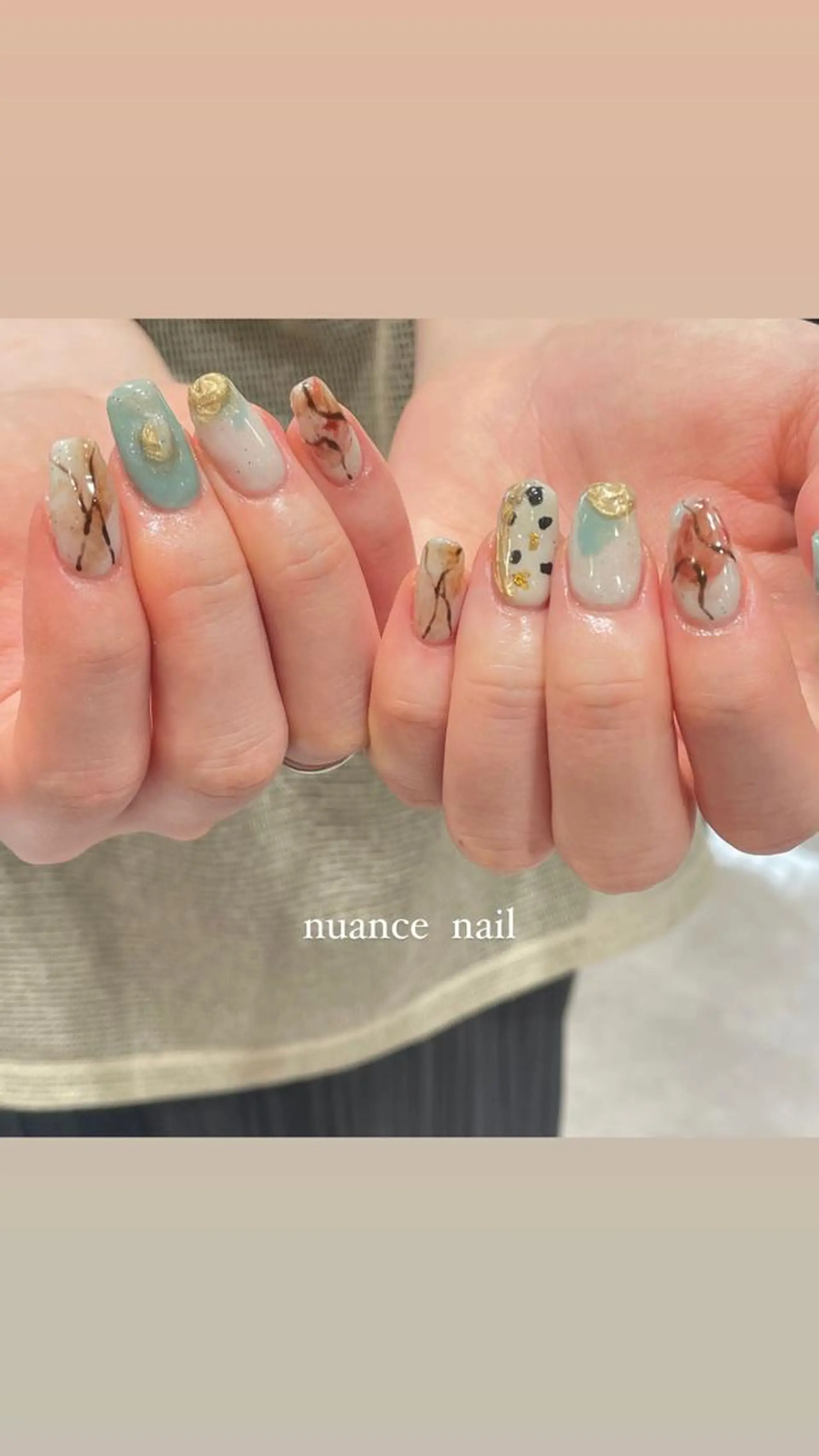 ネイル ハンドネイル 淡色ネイル 🎀moeのネイルデザイン