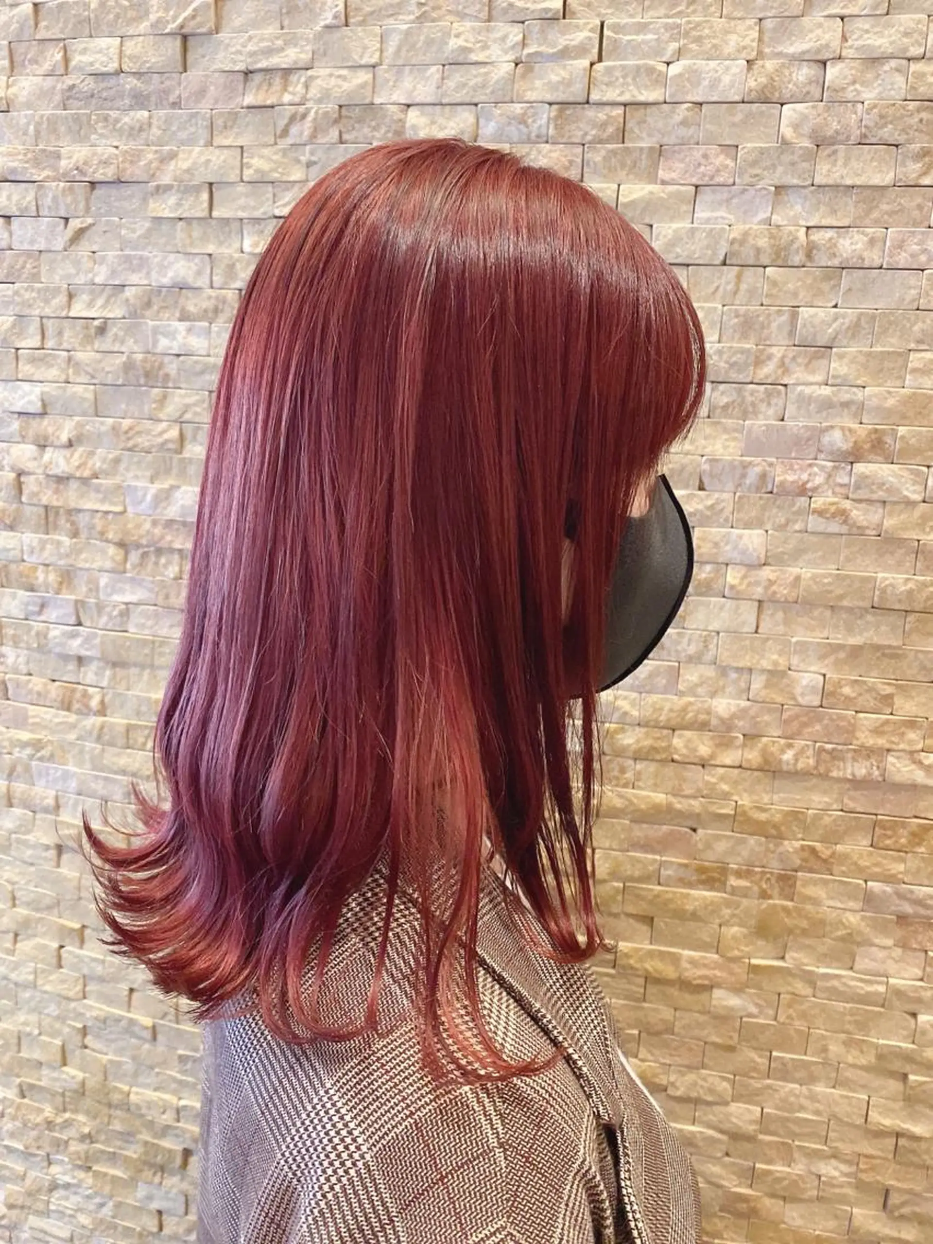 ミディアム 浦口友華 ♡  暖色系カラーのヘアスタイル