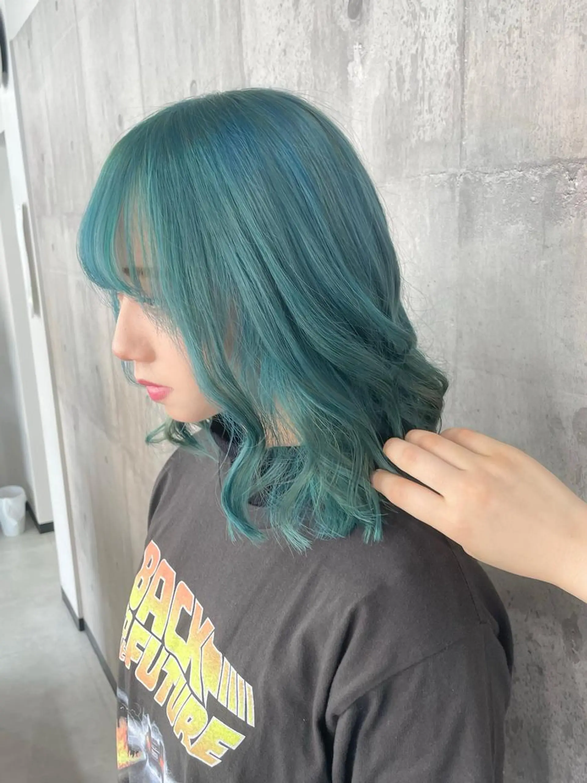 ミディアム カラー アクアカラー ヘアカラー _WHITE浜松店 もえかのヘアスタイル