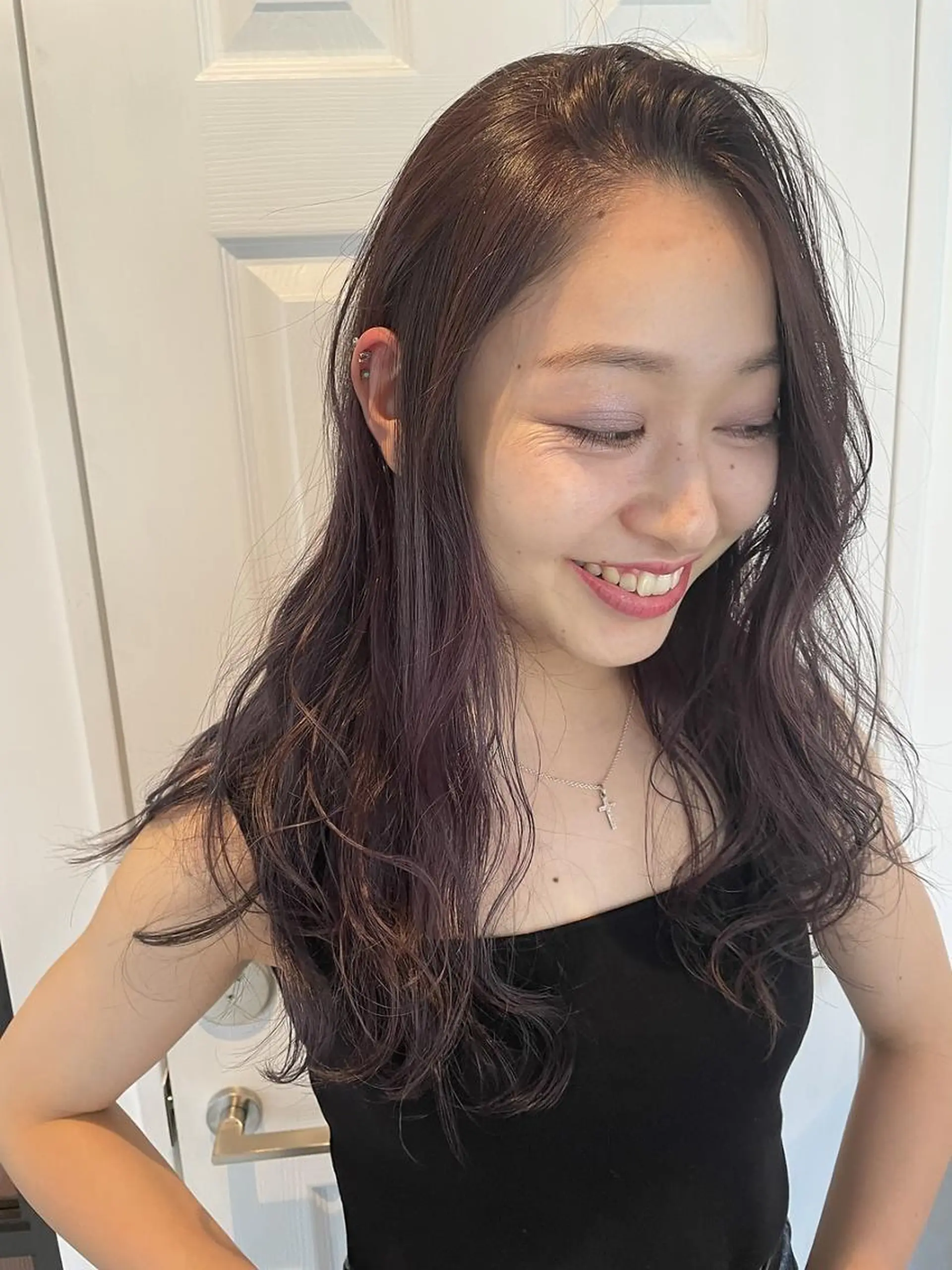 ミディアム カラー ミディアムパーマ ダブルカラー グラデーションカラー ハイライトカラー イルミナカラー カット ヘアカラー CEINE PATHのヘアスタイル