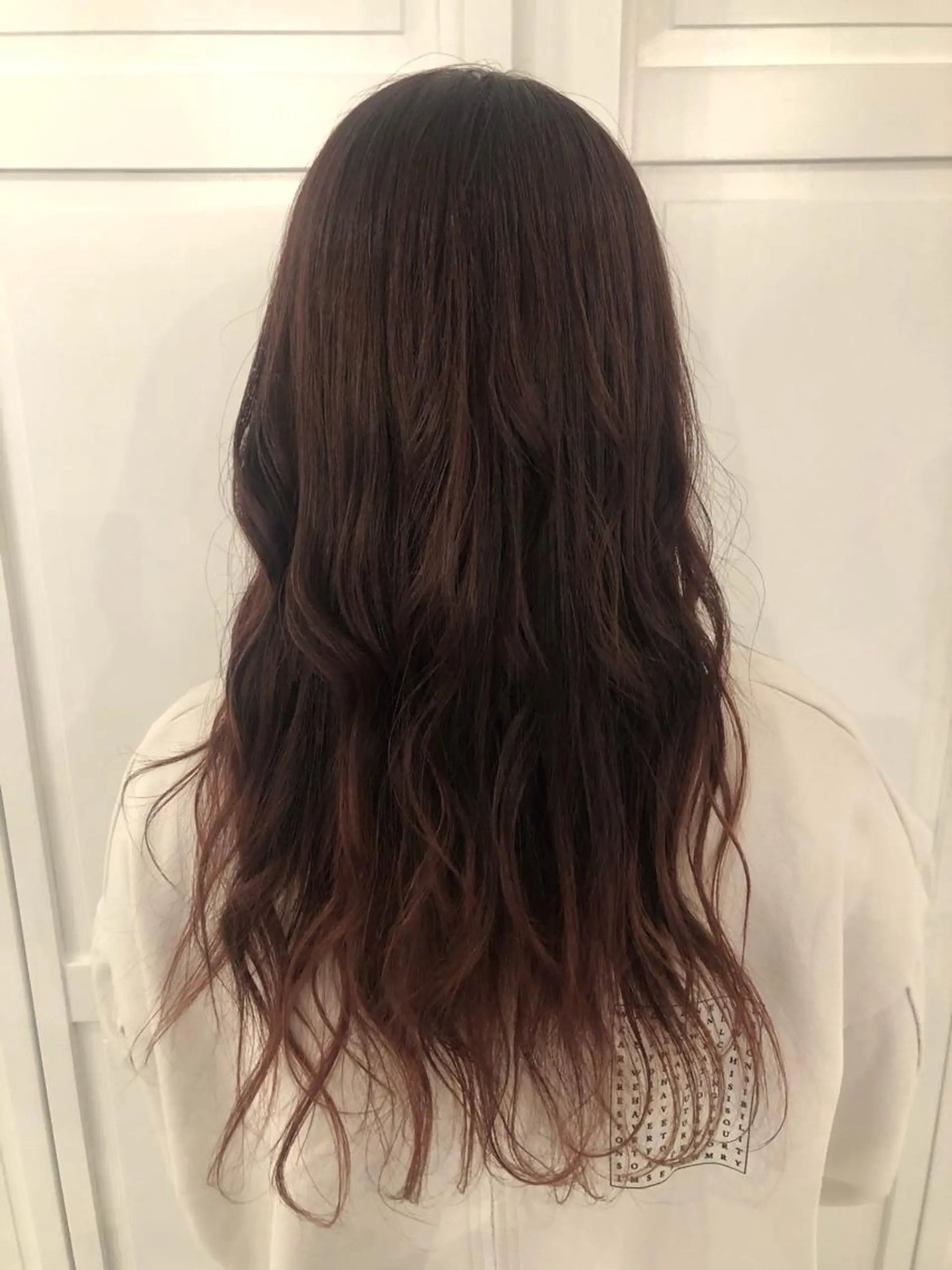 カラー ブリーチカラー🎀 韓国風/寺門美優のヘアスタイル