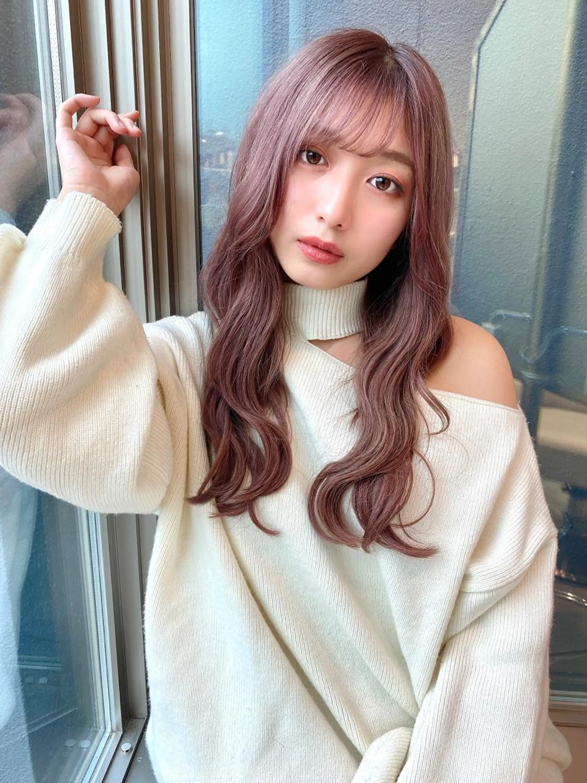 ロング カラー カット ヘアカラー トリートメント 店長/mao/ 前髪/顔周りカットのヘアスタイル