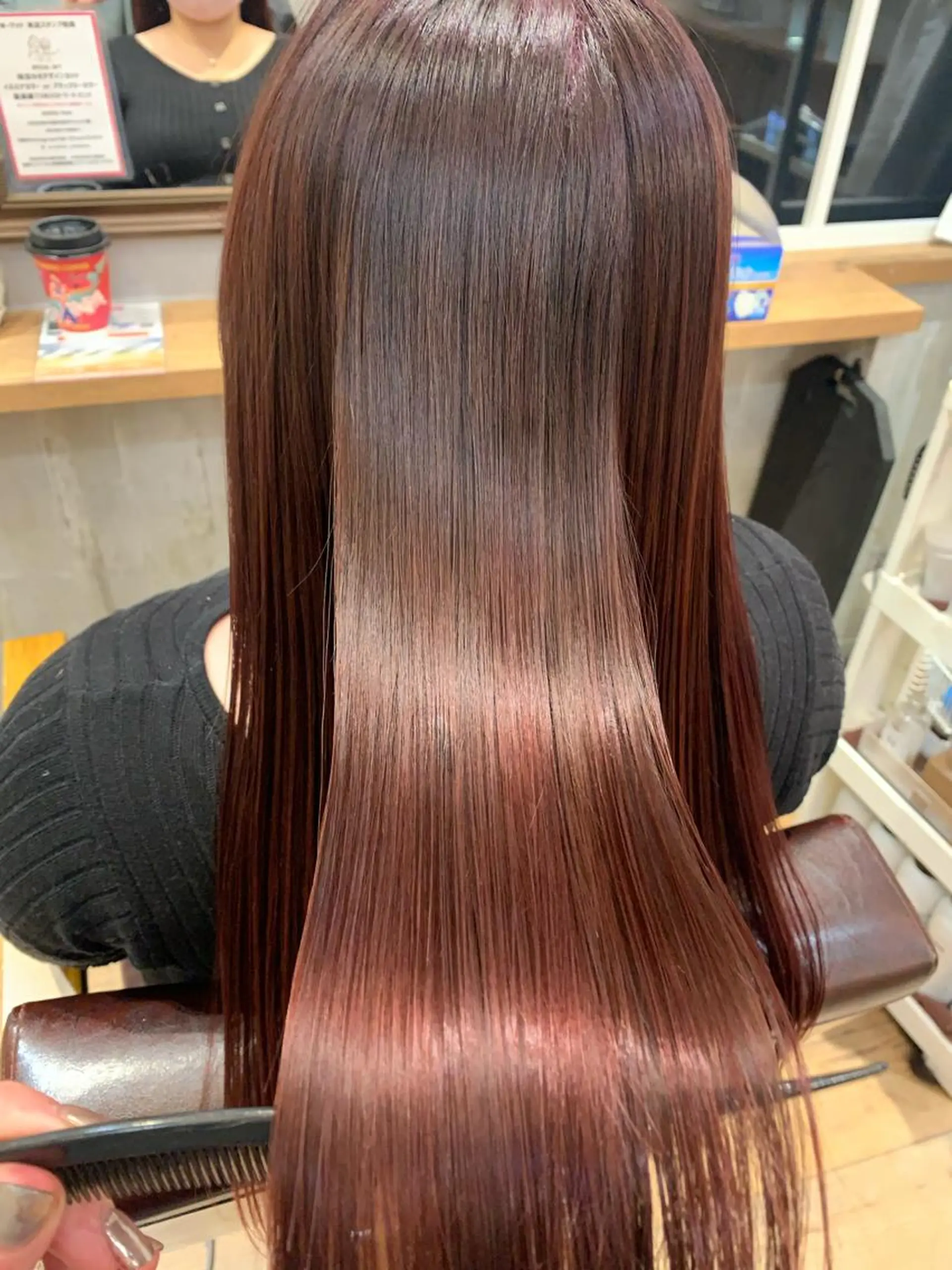 セミロング トリートメント 淡色ふんわりhair 新宿satomiのヘアスタイル