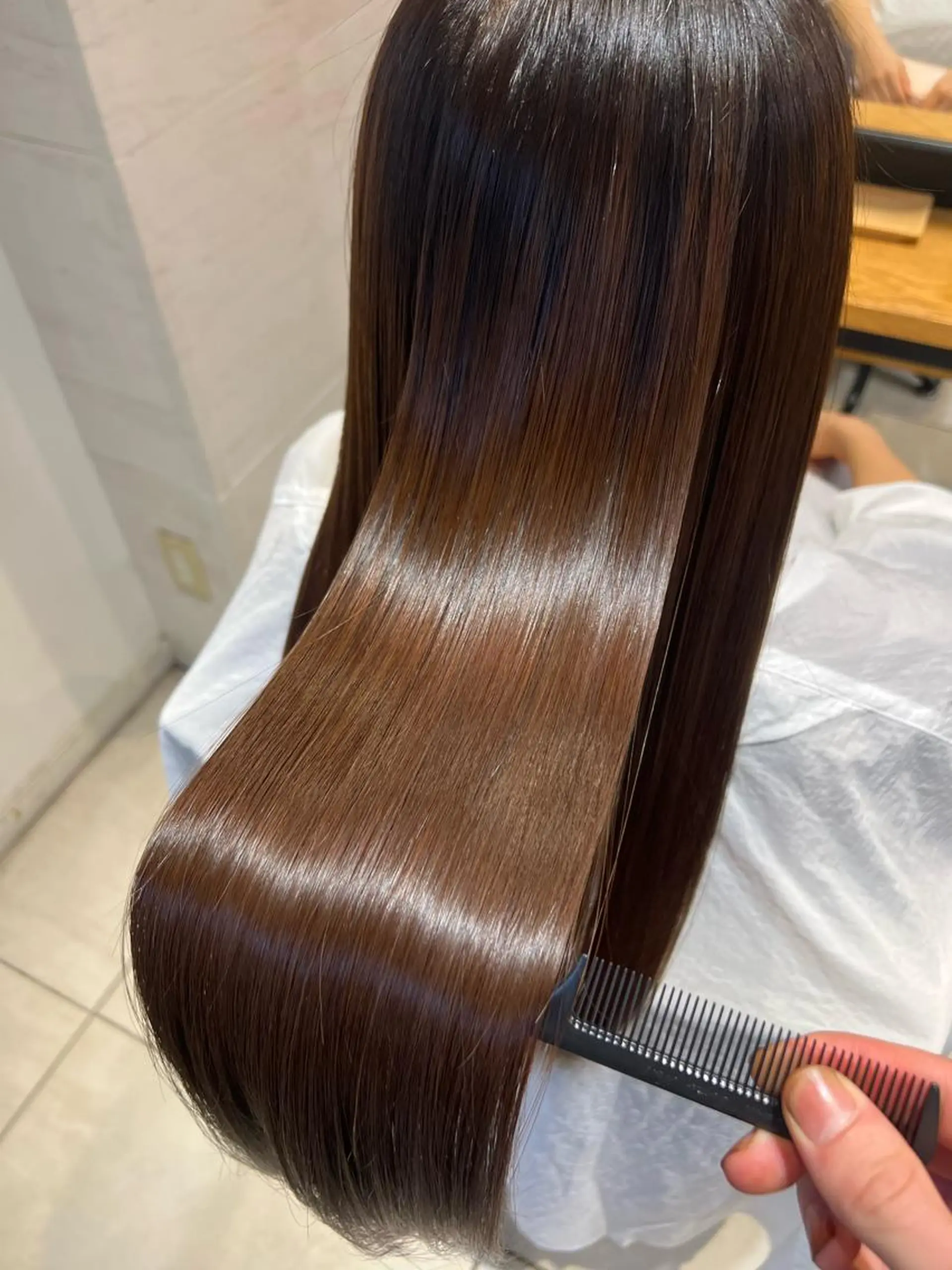 ロング 縮毛矯正 トリートメント 糟谷 慈英のヘアスタイル