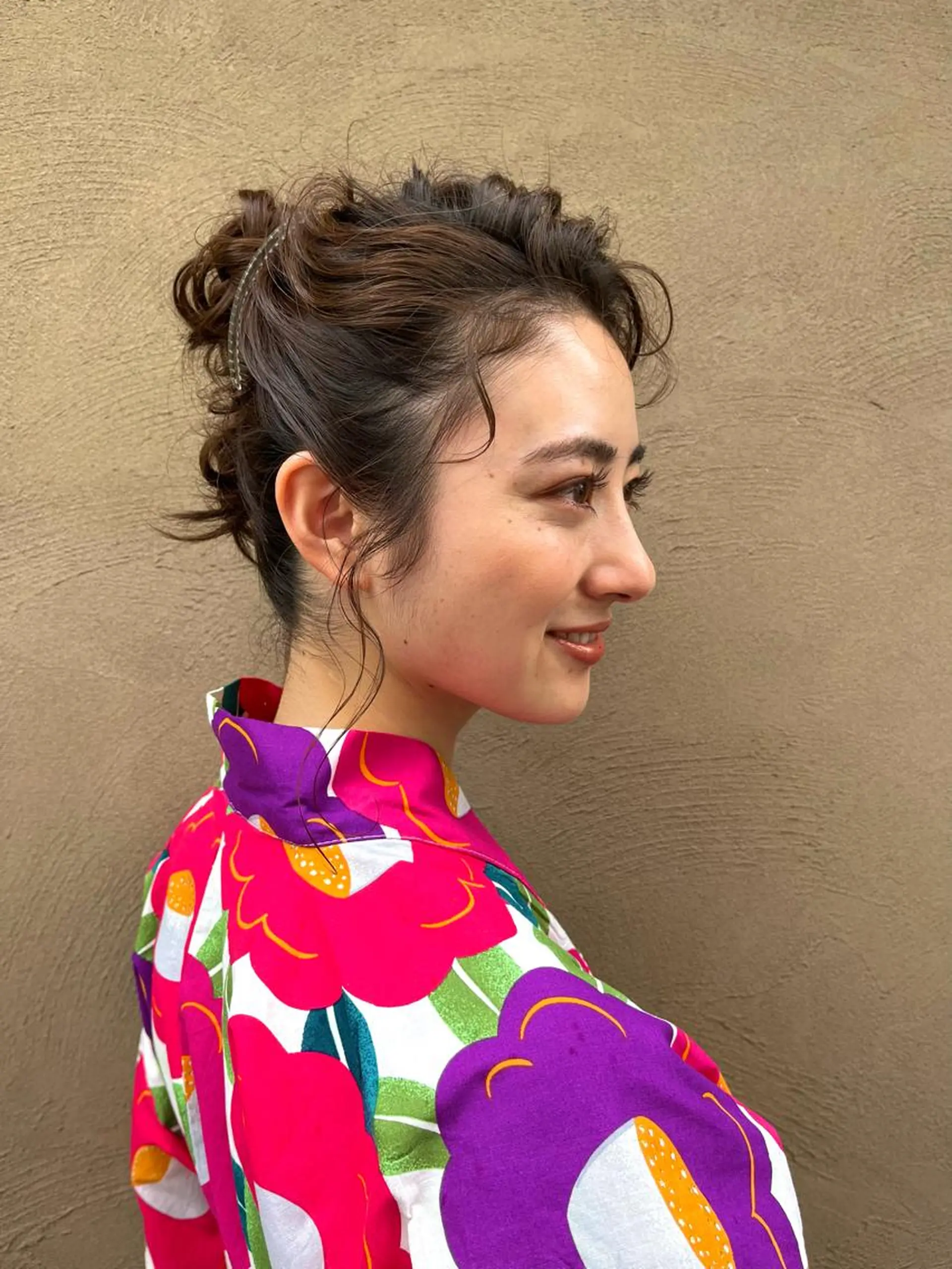 セミロング ヘアアレンジ 松永 梨央のヘアスタイル