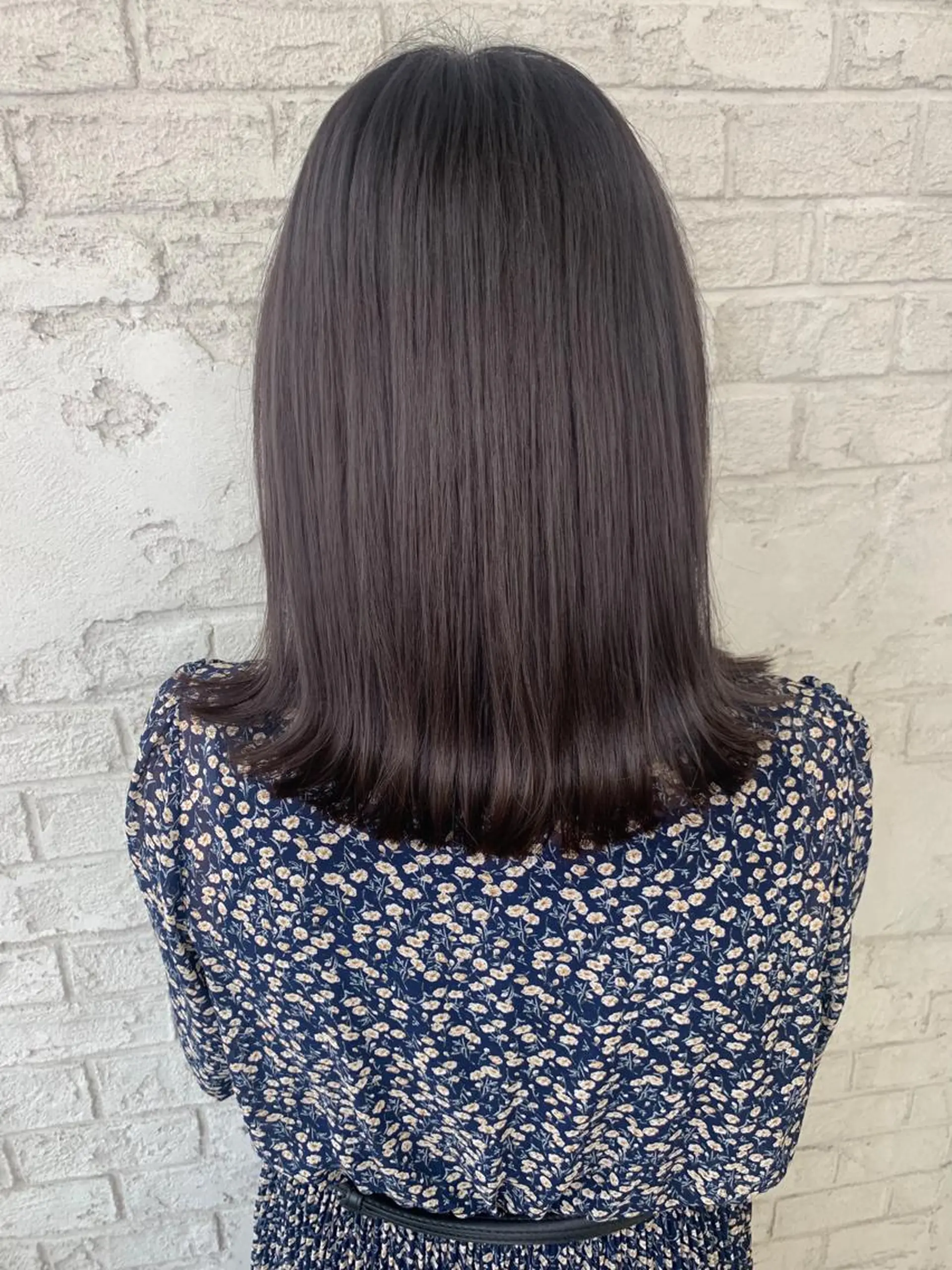 セミロング カラー ヘアカラー トリートメント エクステ＆艶カラー 🎀YURINA🎀のヘアスタイル