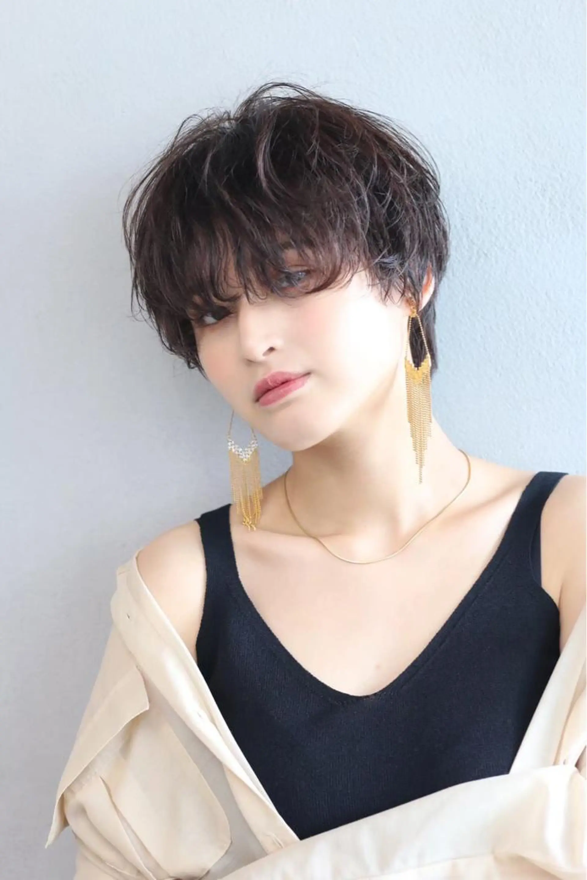 ショート 柏 ウルフ/レイヤー 田中佐和🐺のヘアスタイル