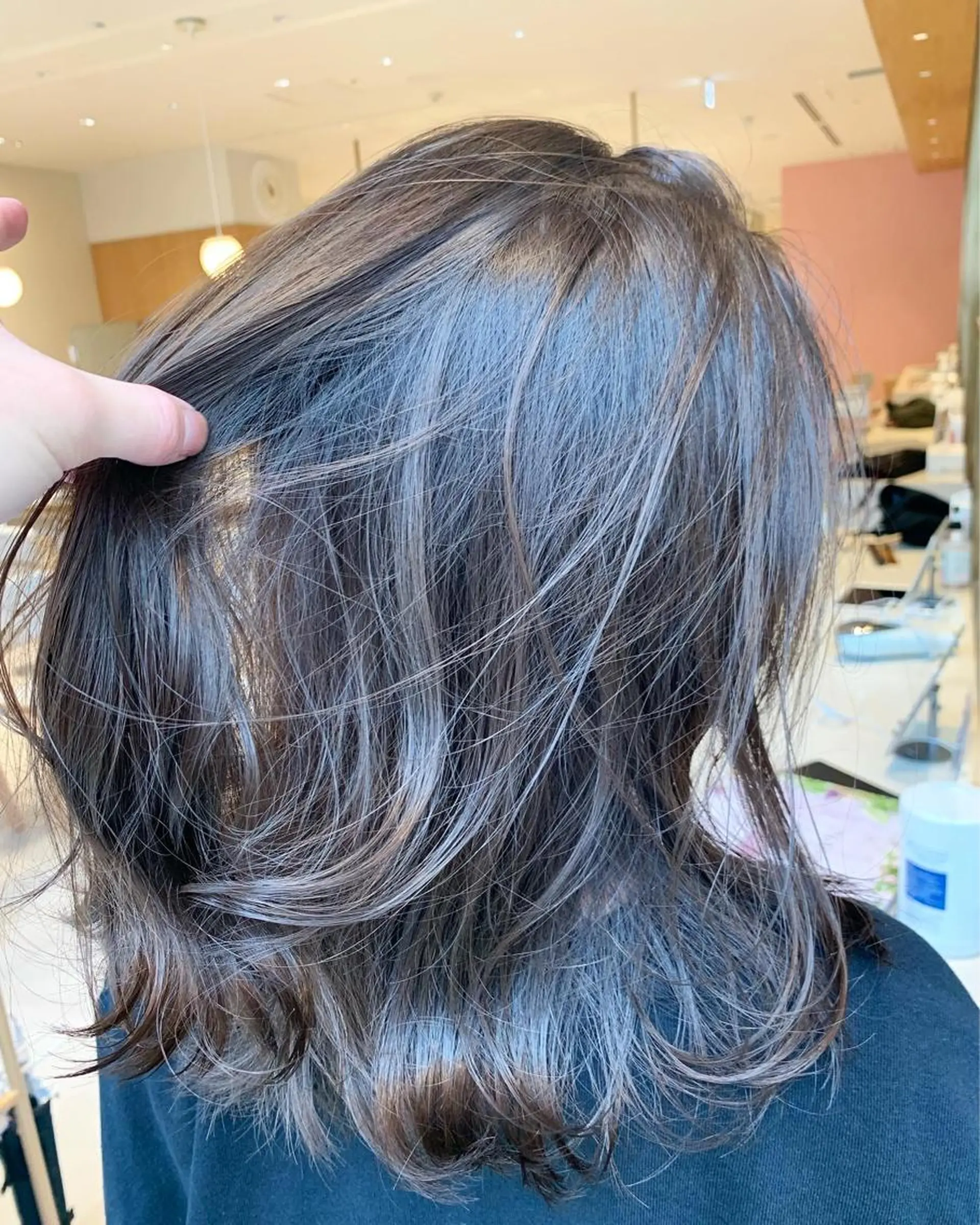 ミディアム カラー トリートメント ヘアカラー トリートメント ヘアセット レイヤー専門家 ダブルカラー修のヘアスタイル