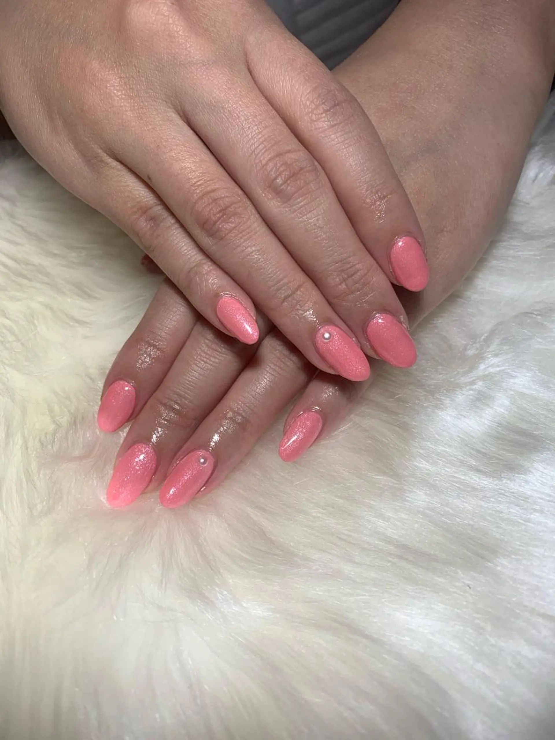 ネイル ピンク ストーンネイル 松山 美由紀のネイルデザイン