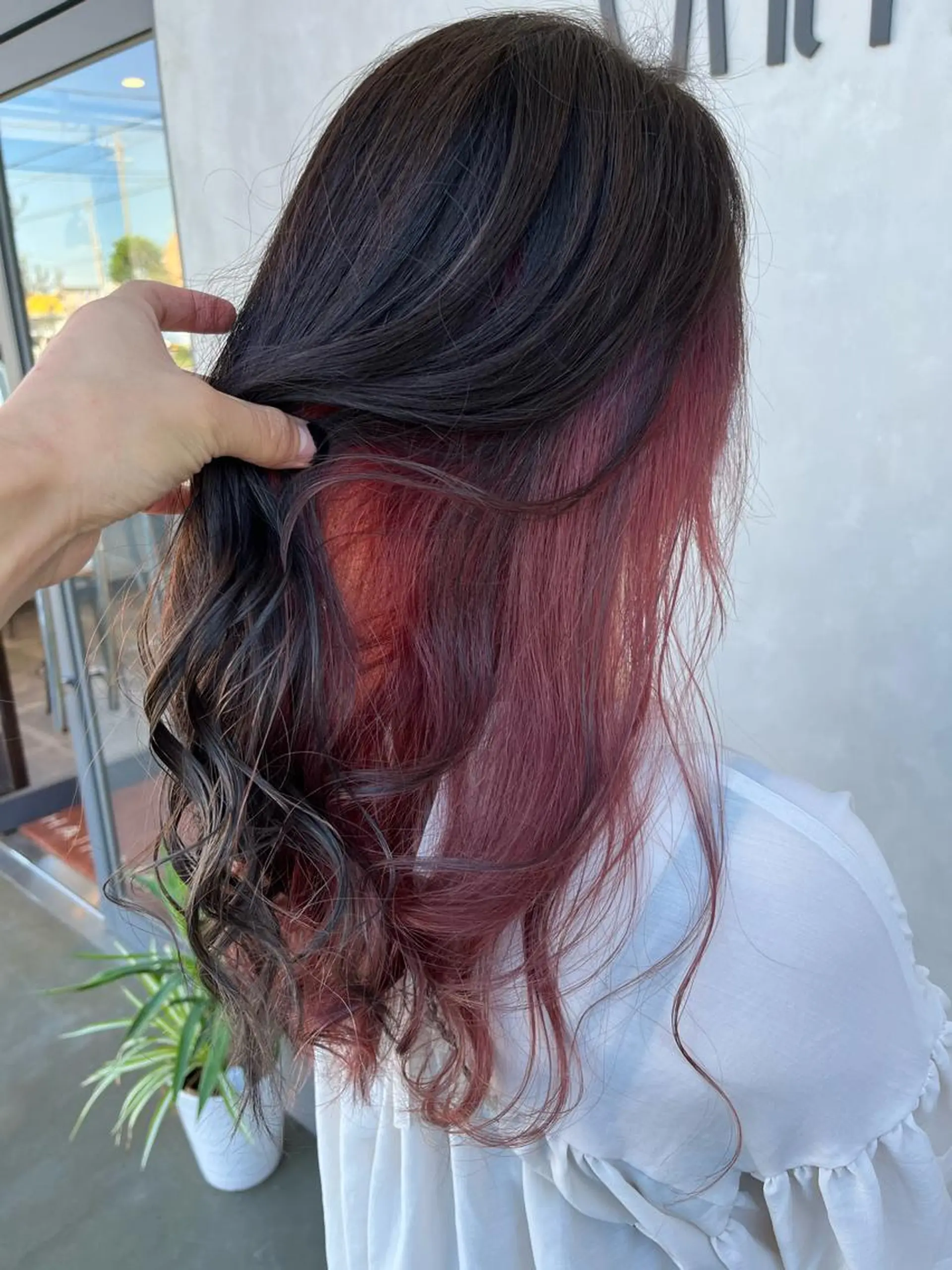 ロング カラー ブリーチ インナーカラー 学生 名古屋／デザイン／ ブリーチ/松井亮磨のヘアスタイル