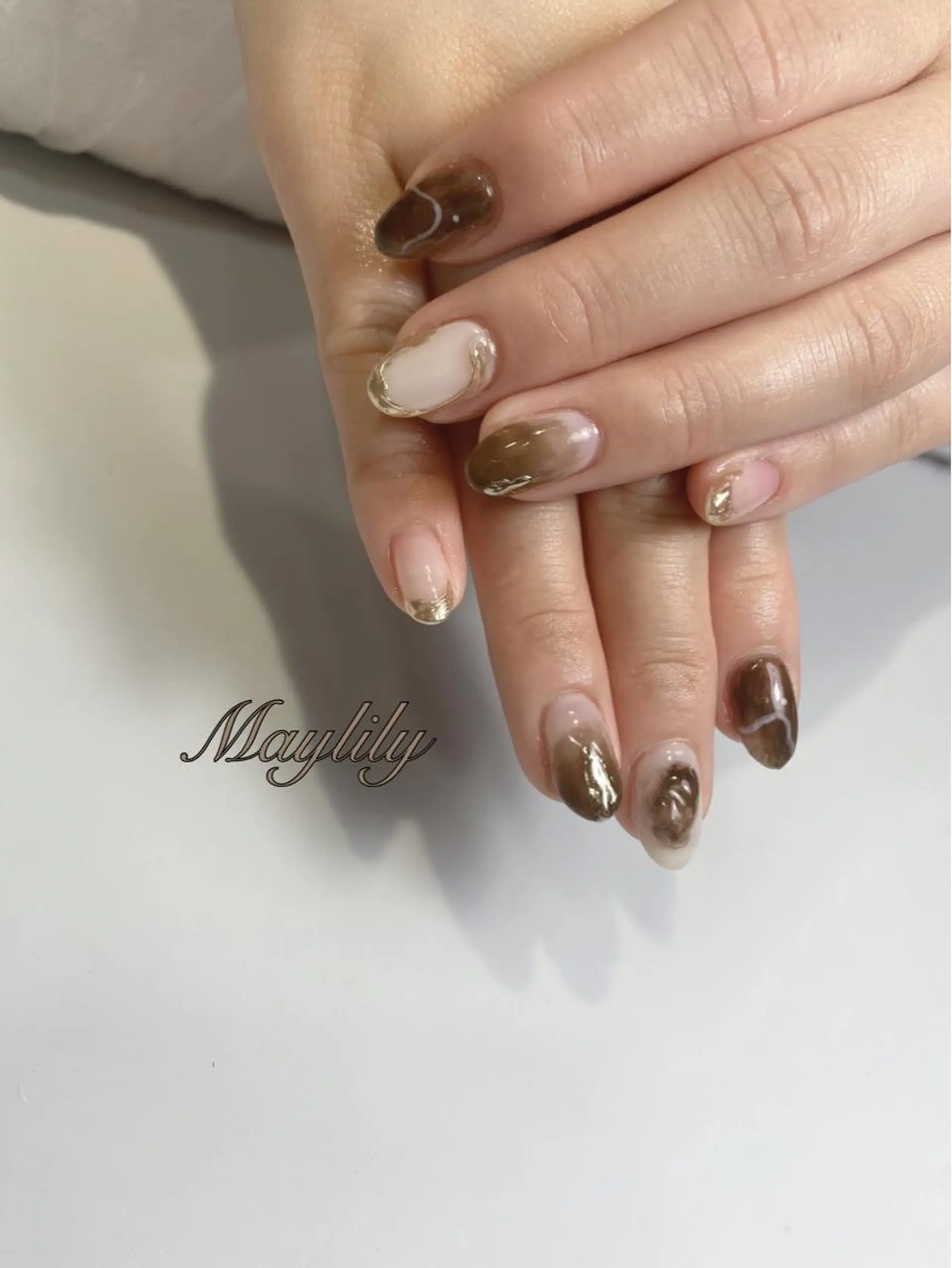 ネイル 持ち込み ハンドネイル Nail care salon Maylily所属・Nail salon Maylilyのネイルデザイン