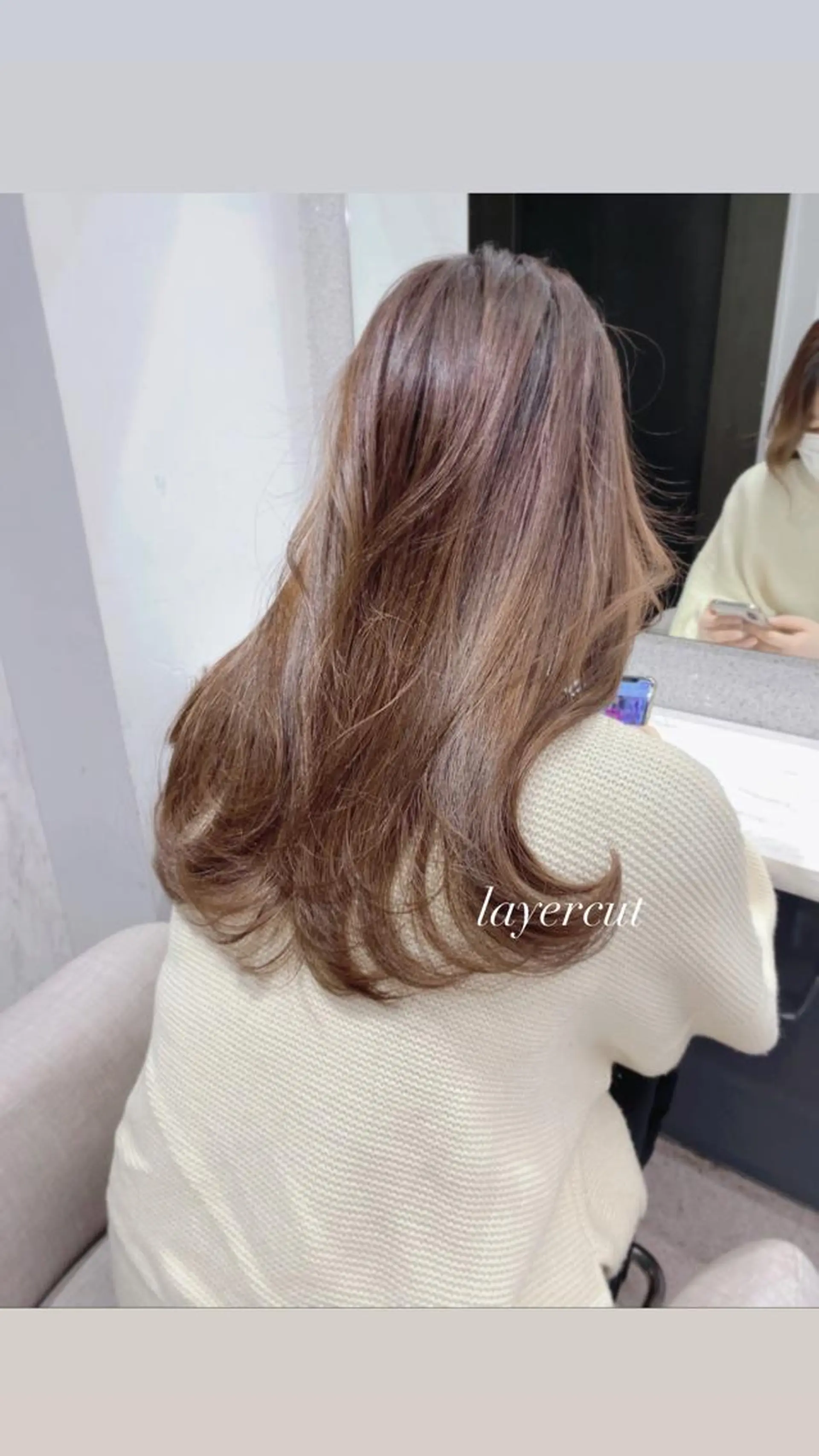 ロング カット トリートメント 京都レイヤーカット/ 縮毛矯正/羽柴りくのヘアスタイル