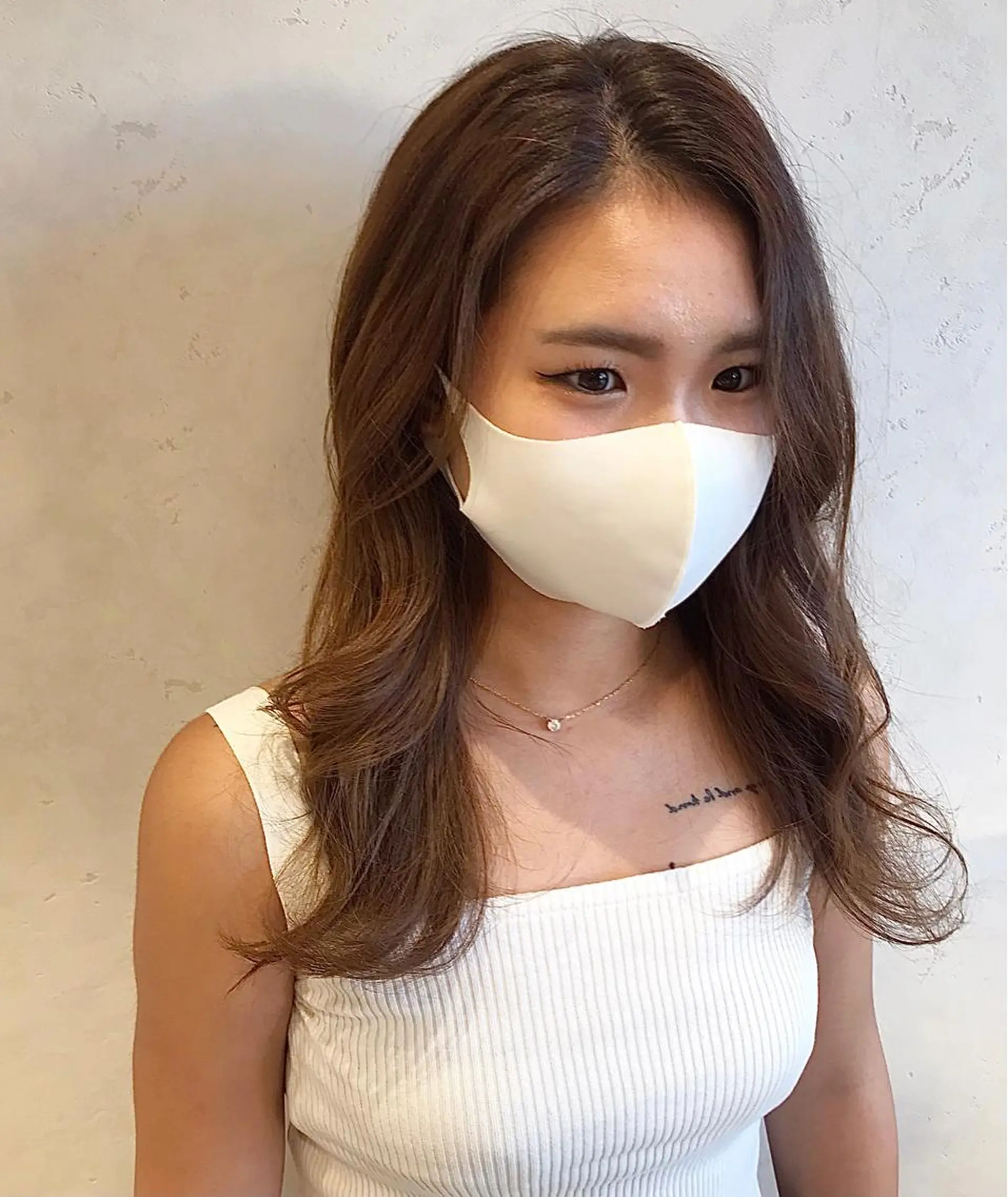 ロング カラー アッシュ ベージュカラー nono/パーマ /顔まわりカット🐈のヘアスタイル